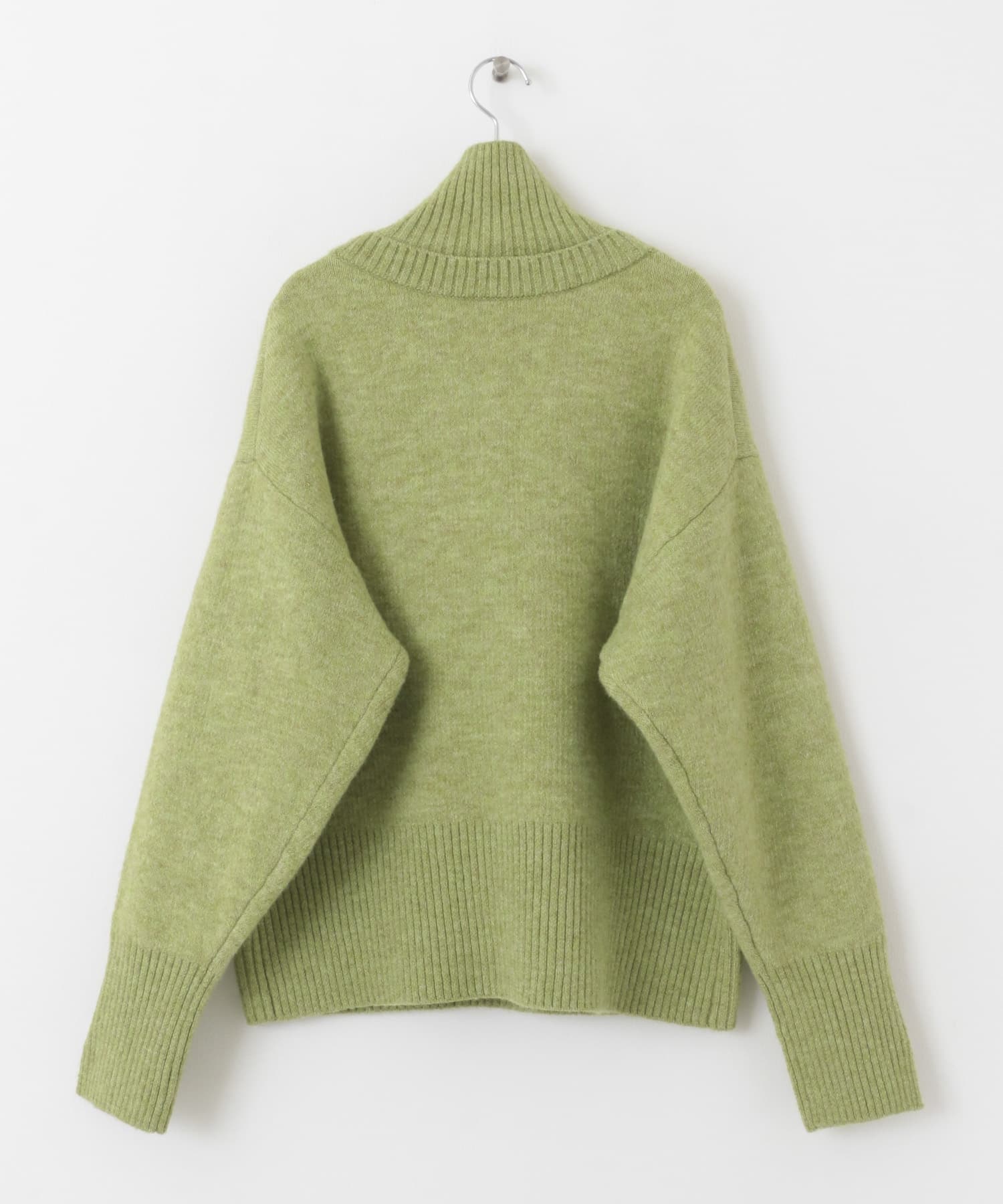 リバーシブルタートルニット GRN×L.GRY one