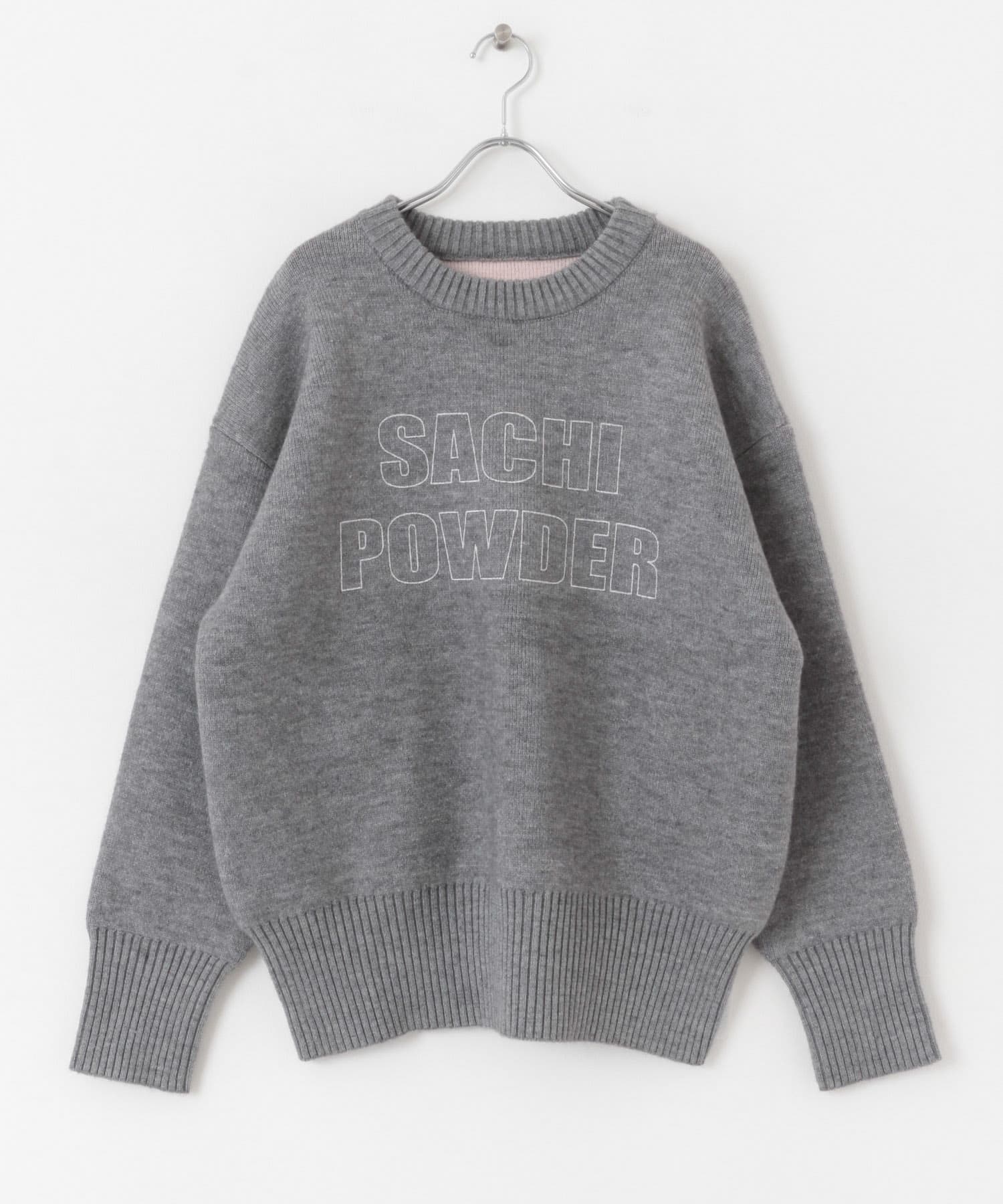 SACHIPOWDERリバーシブルニット GRAY×PINK one