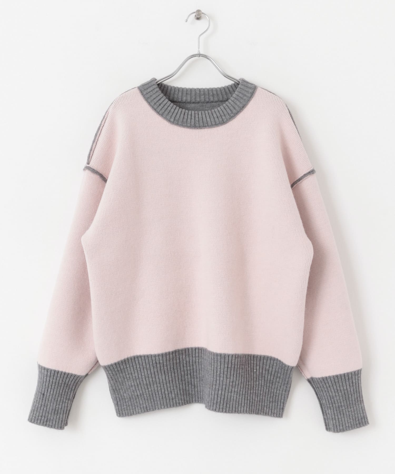 SACHIPOWDERリバーシブルニット GRAY×PINK one