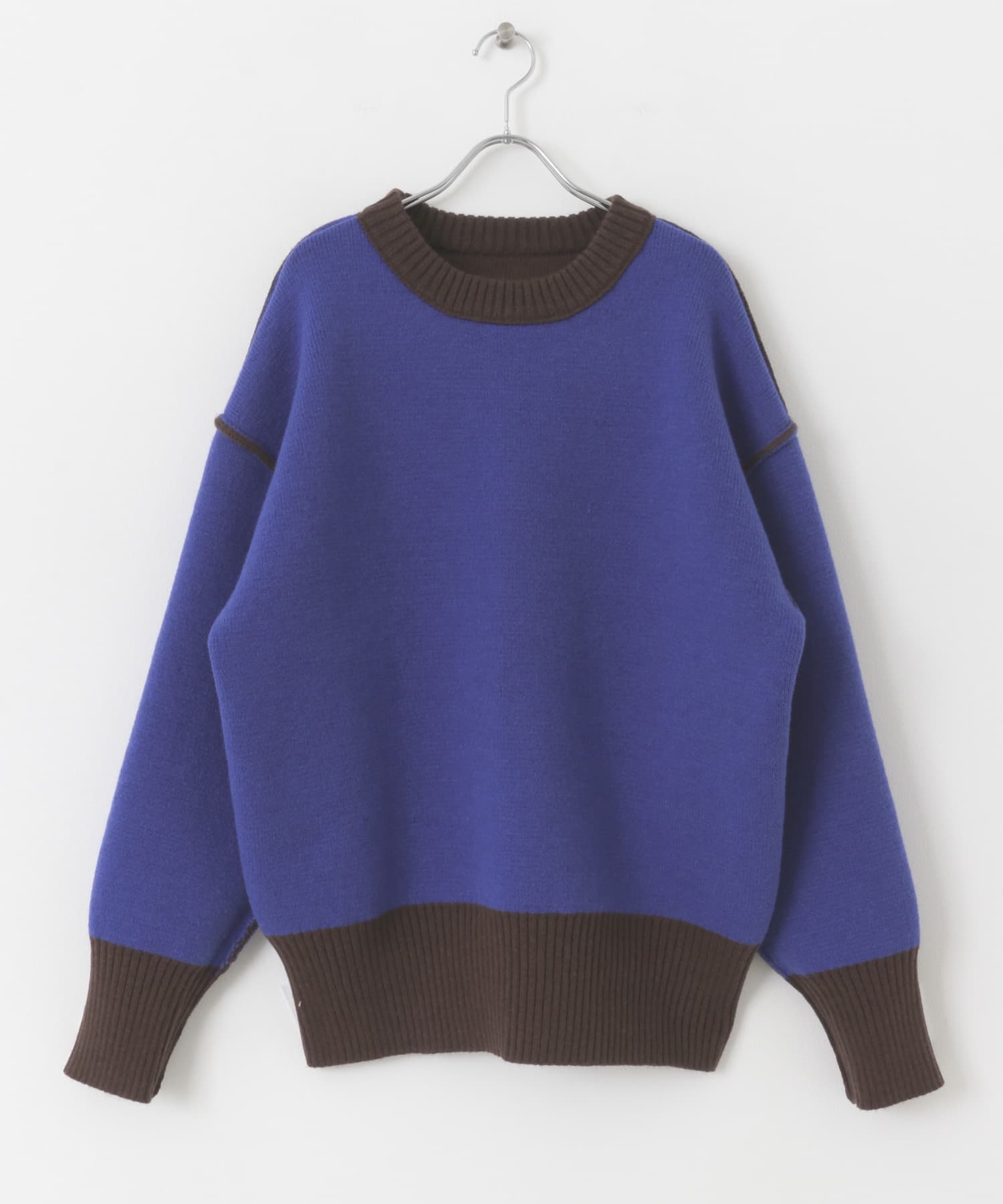 SACHIPOWDERリバーシブルニット BRN×BLUE one
