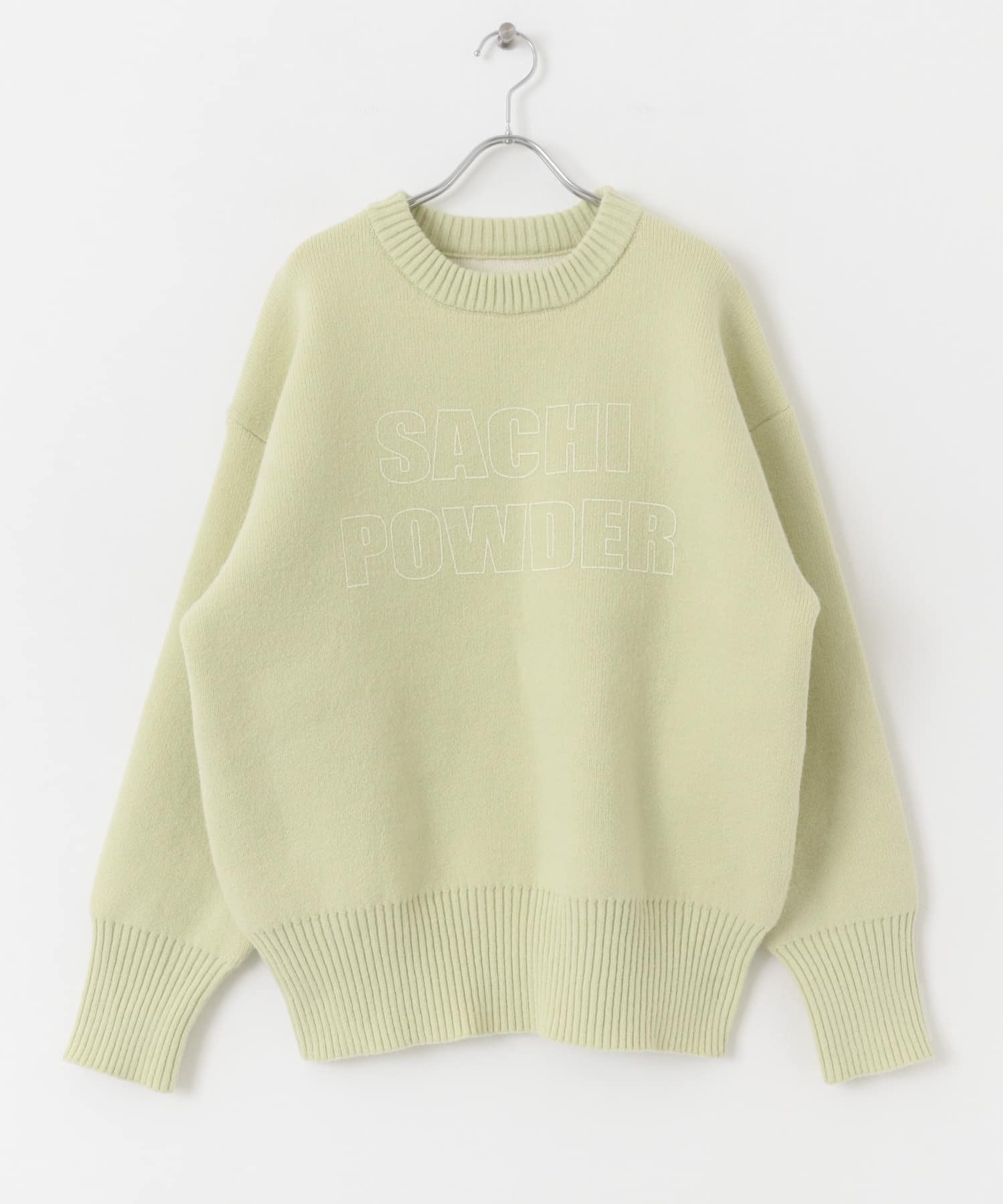 SACHIPOWDERリバーシブルニット L.GRN×CRM one