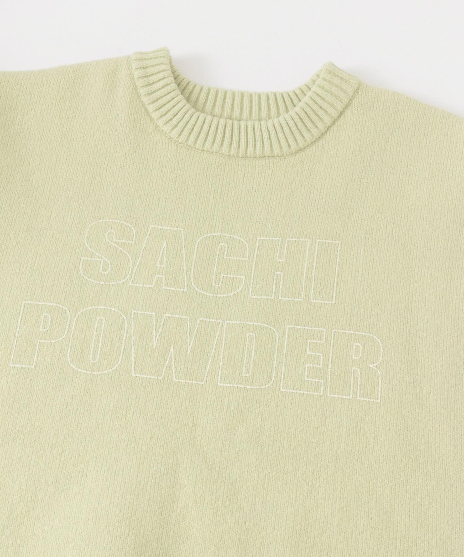 SACHIPOWDERリバーシブルニット L.GRN×CRM one