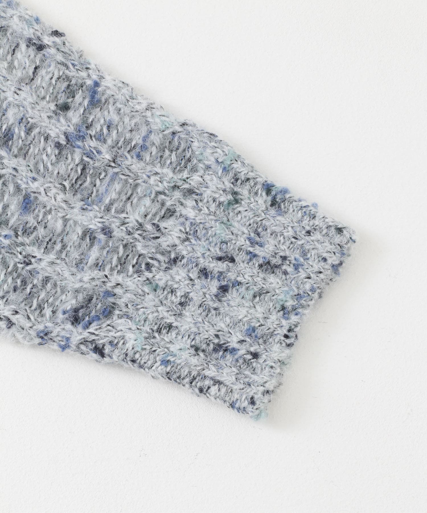 2WAYネップメッシュニット BLUE MIX one