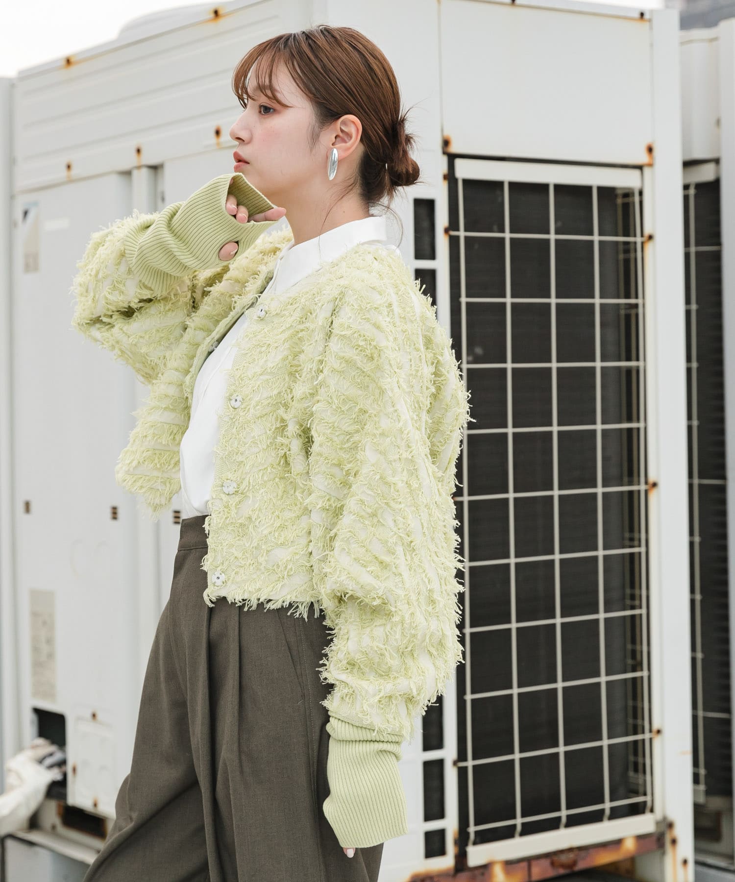 2WAYフリンジカーディガン