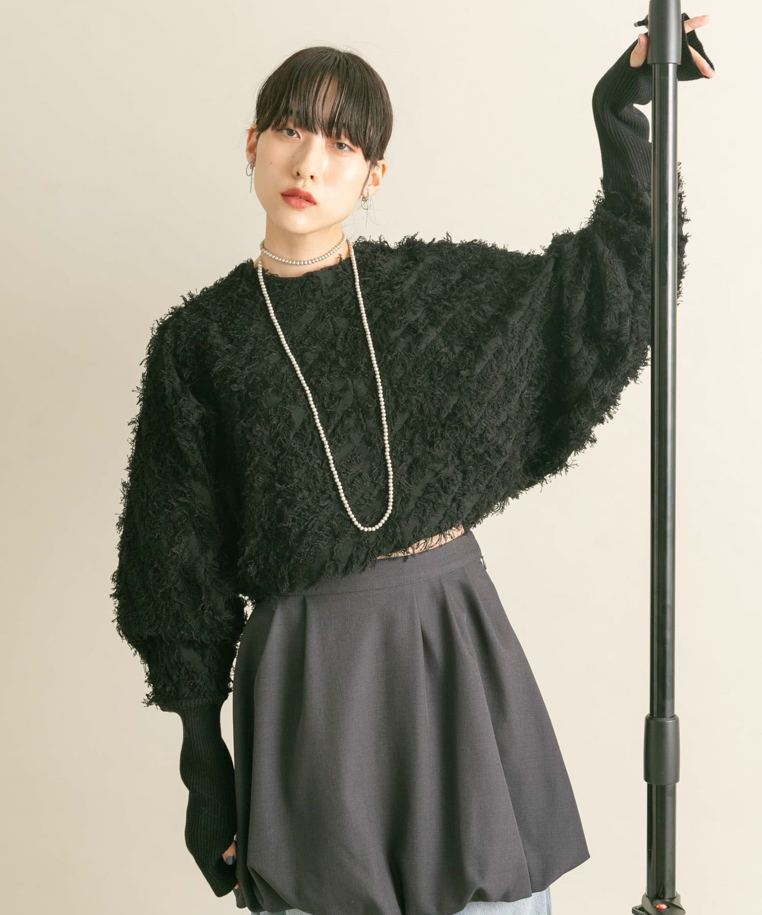 身長：160cm サイズ：one