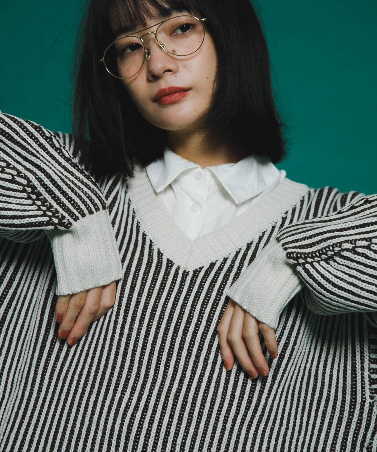 身長：159cm サイズ：one