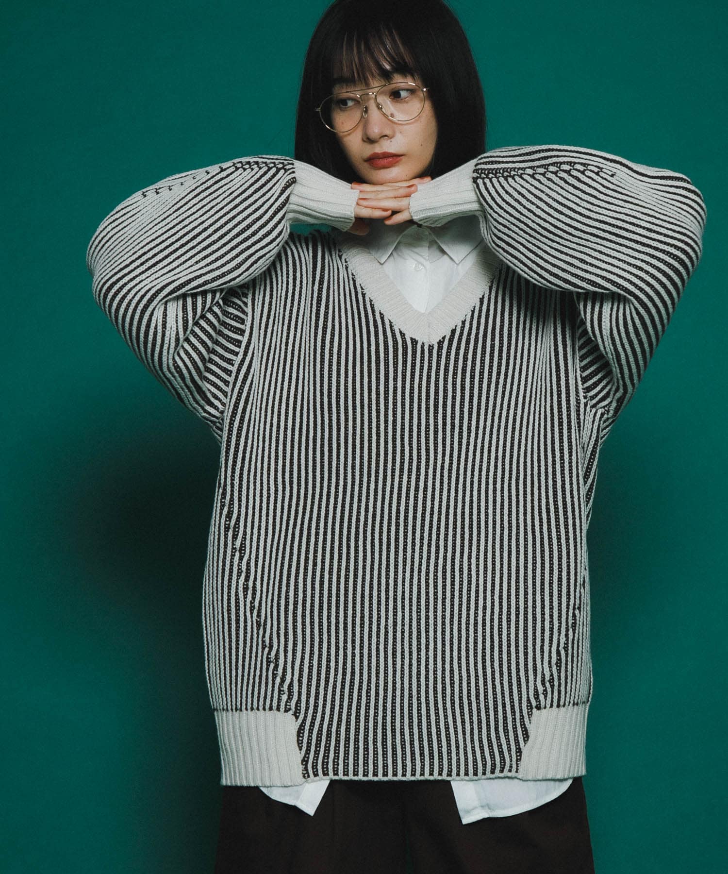 身長：159cm サイズ：one