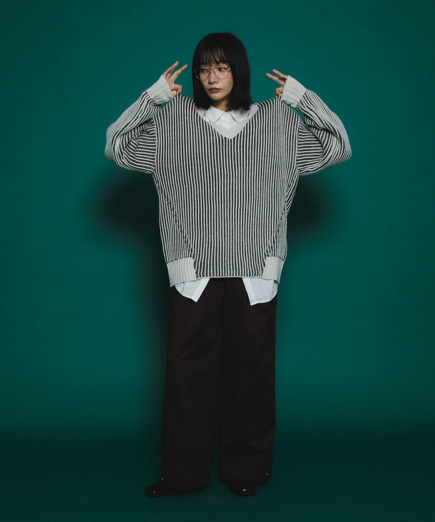 身長：159cm サイズ：one