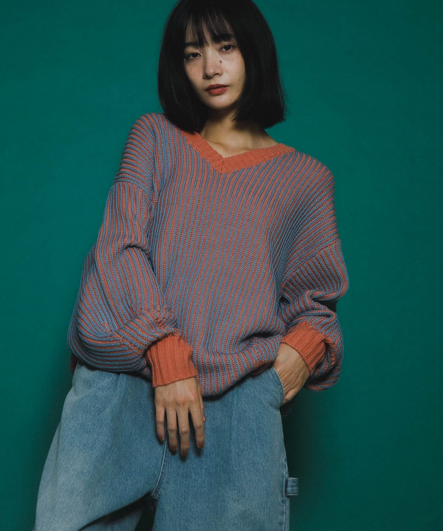 身長：159cm サイズ：one