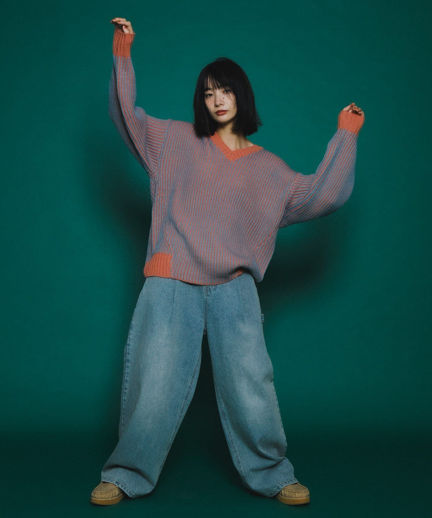 身長：159cm サイズ：one