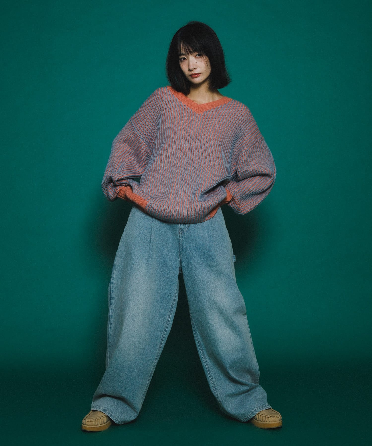 身長：159cm サイズ：one