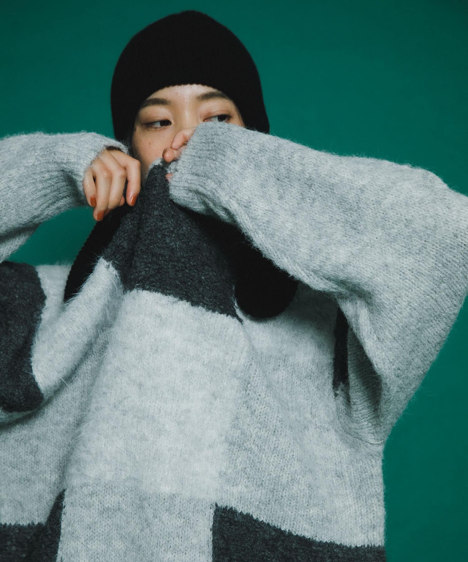 身長：159cm サイズ：one