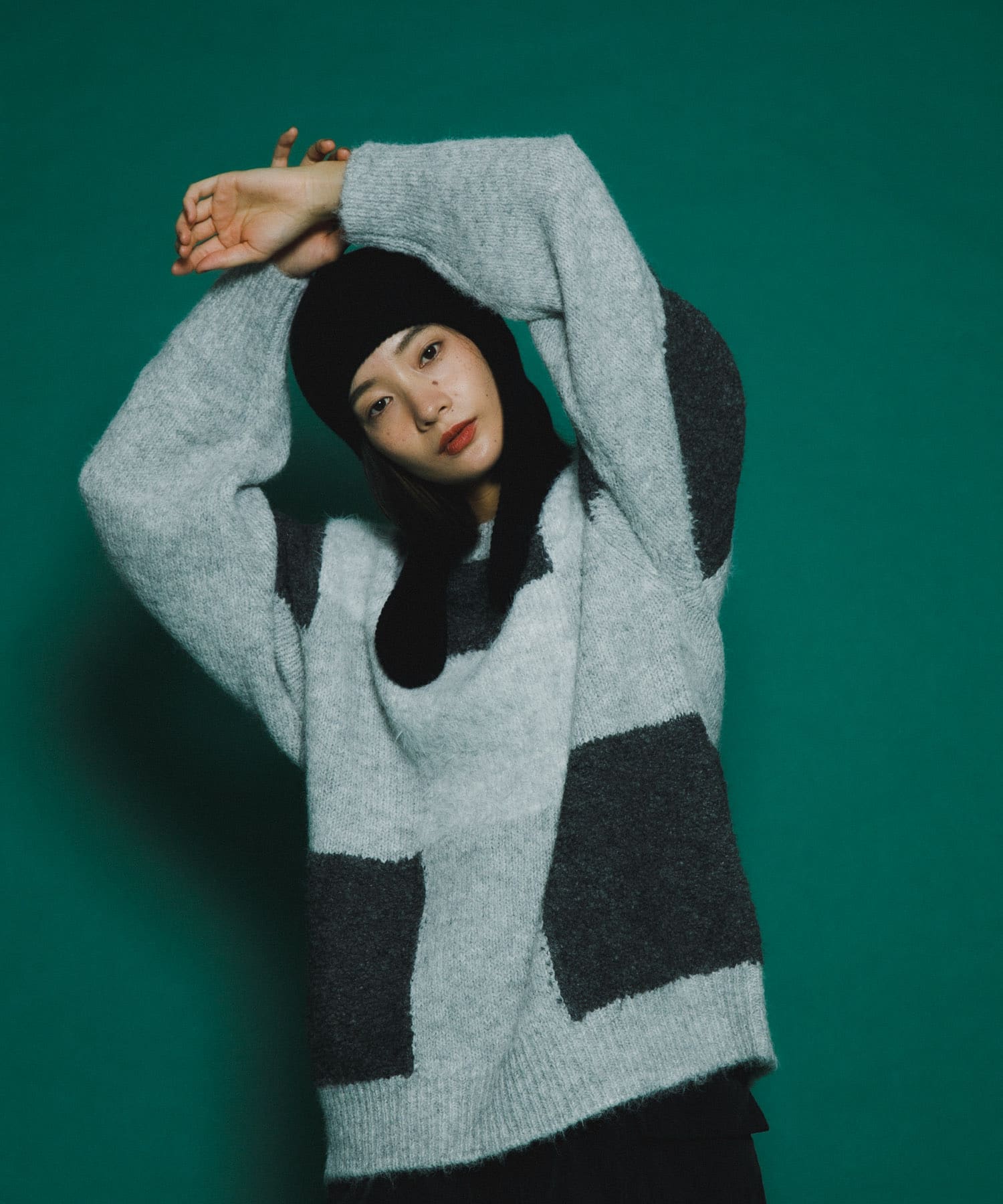 身長：159cm サイズ：one