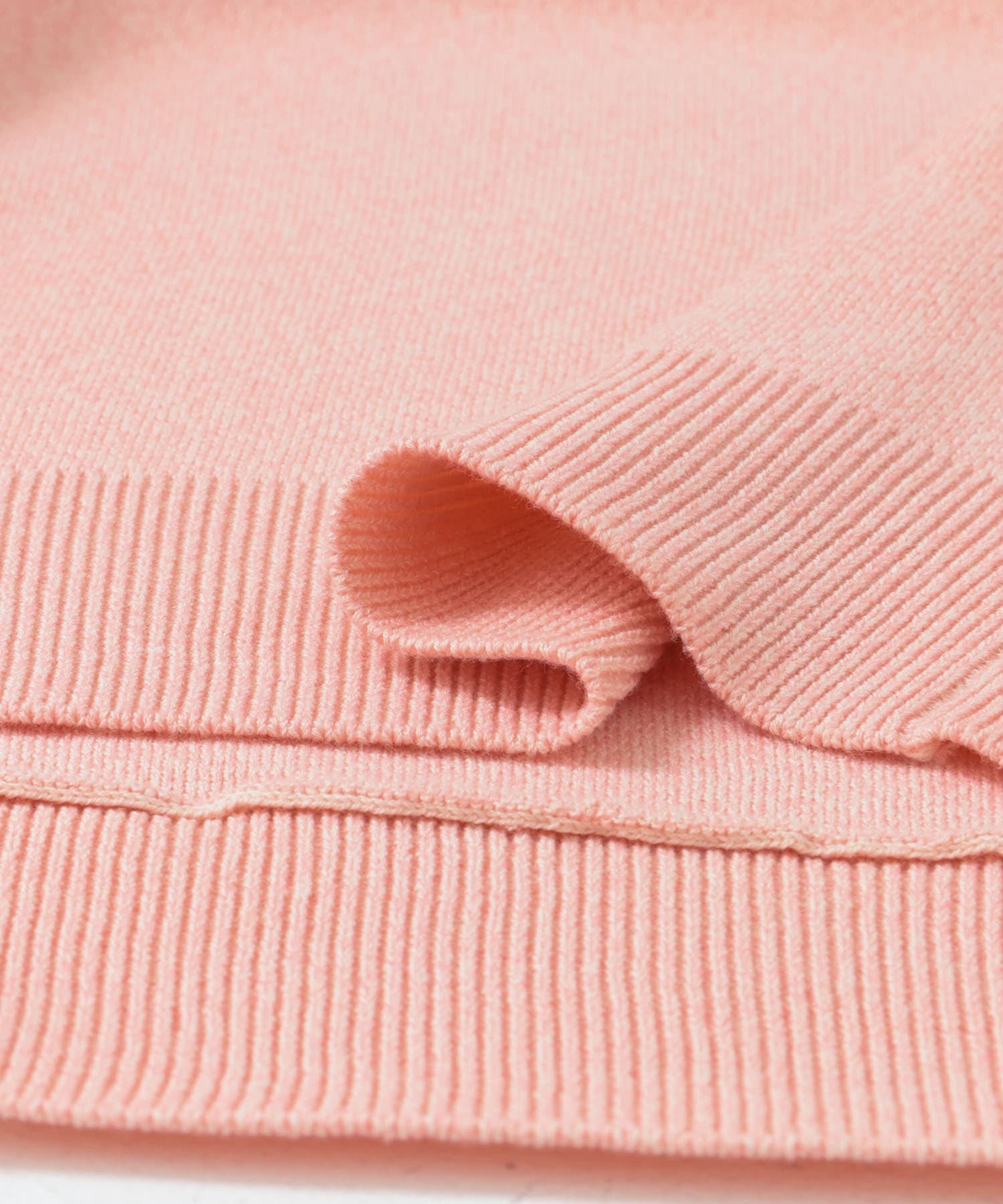 フラットパターンクルーネックニット PINK one
