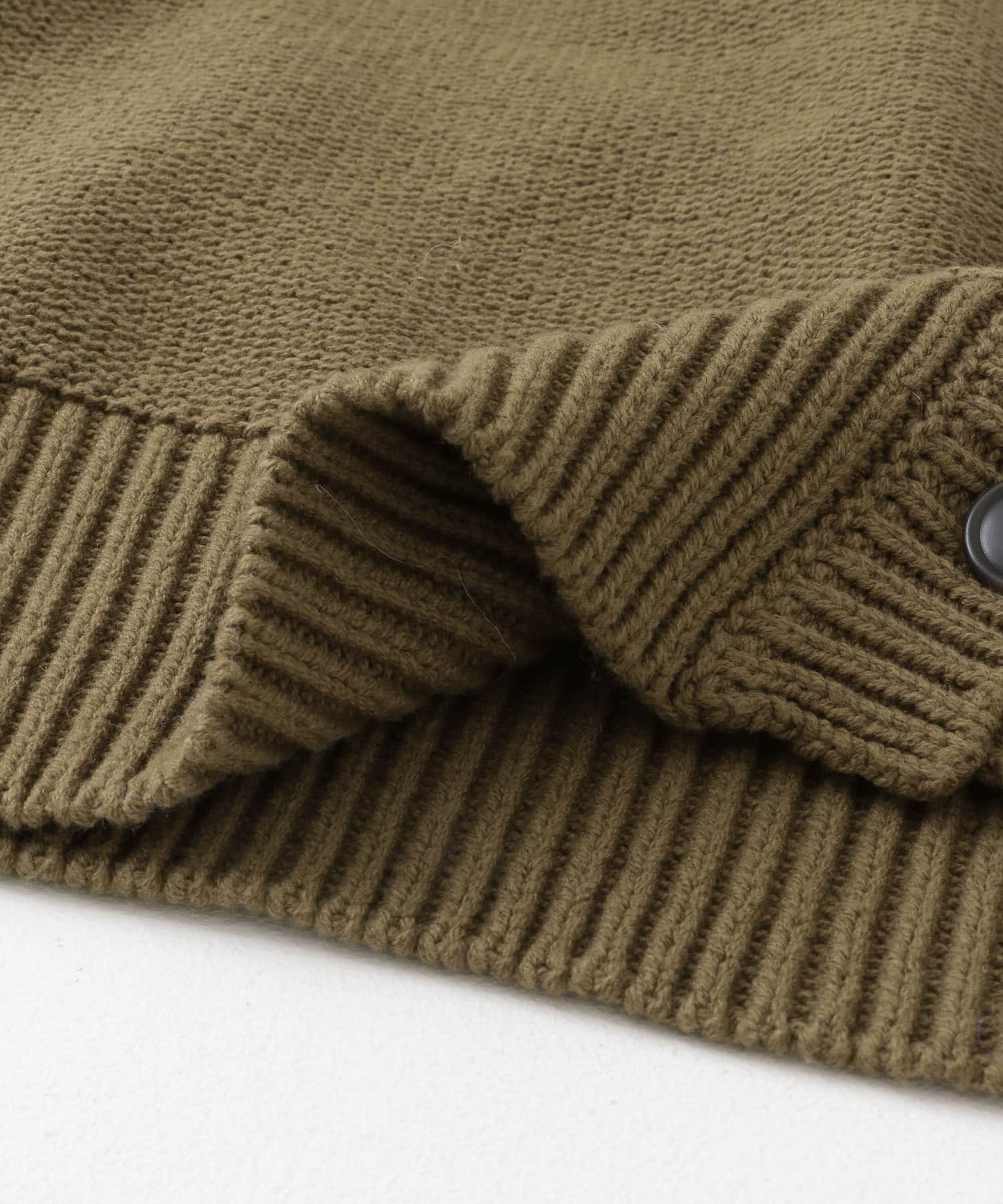 ジャガードフリンジカーディガン KHAKI one