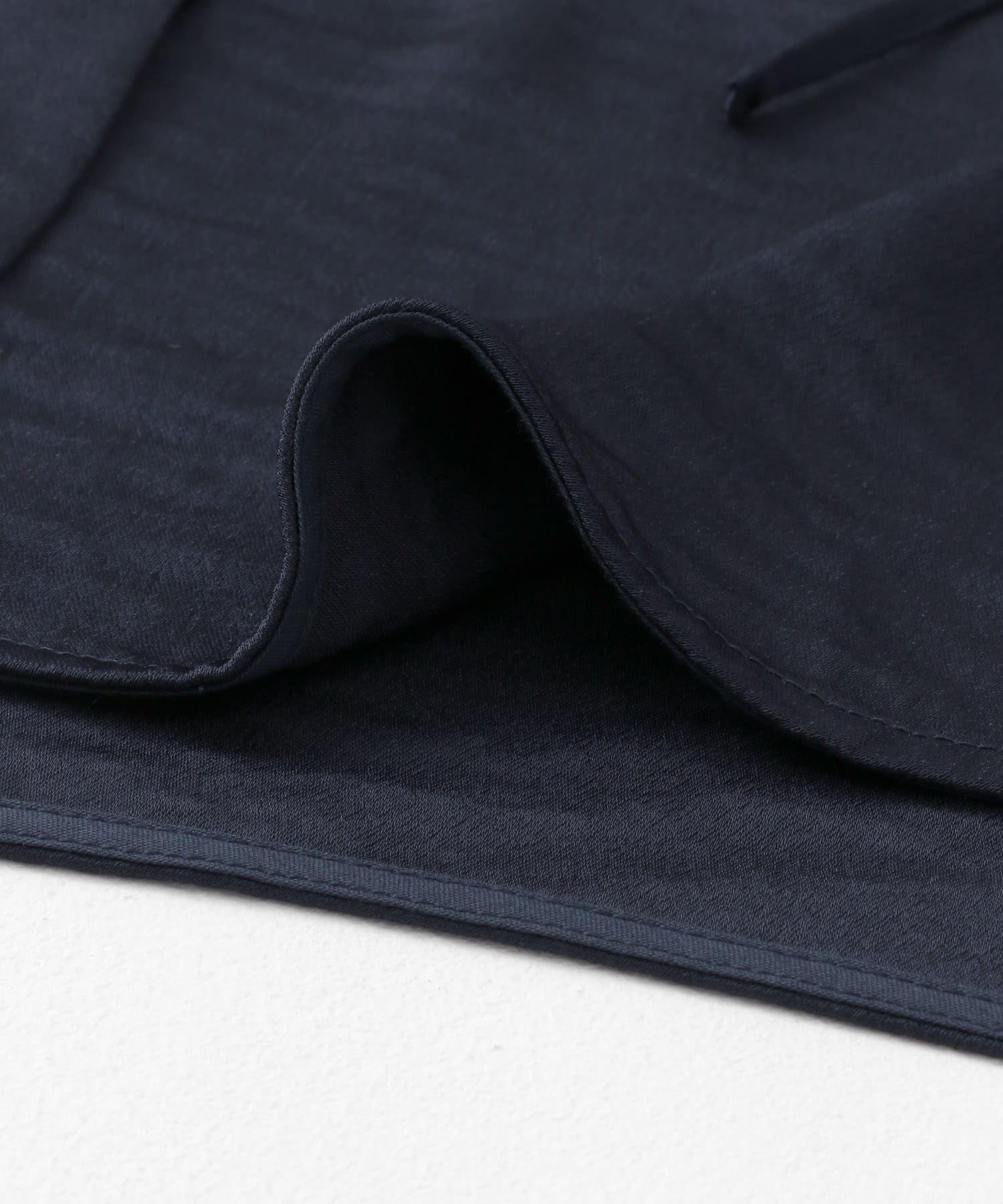サテンロングシャツ D.NAVY one
