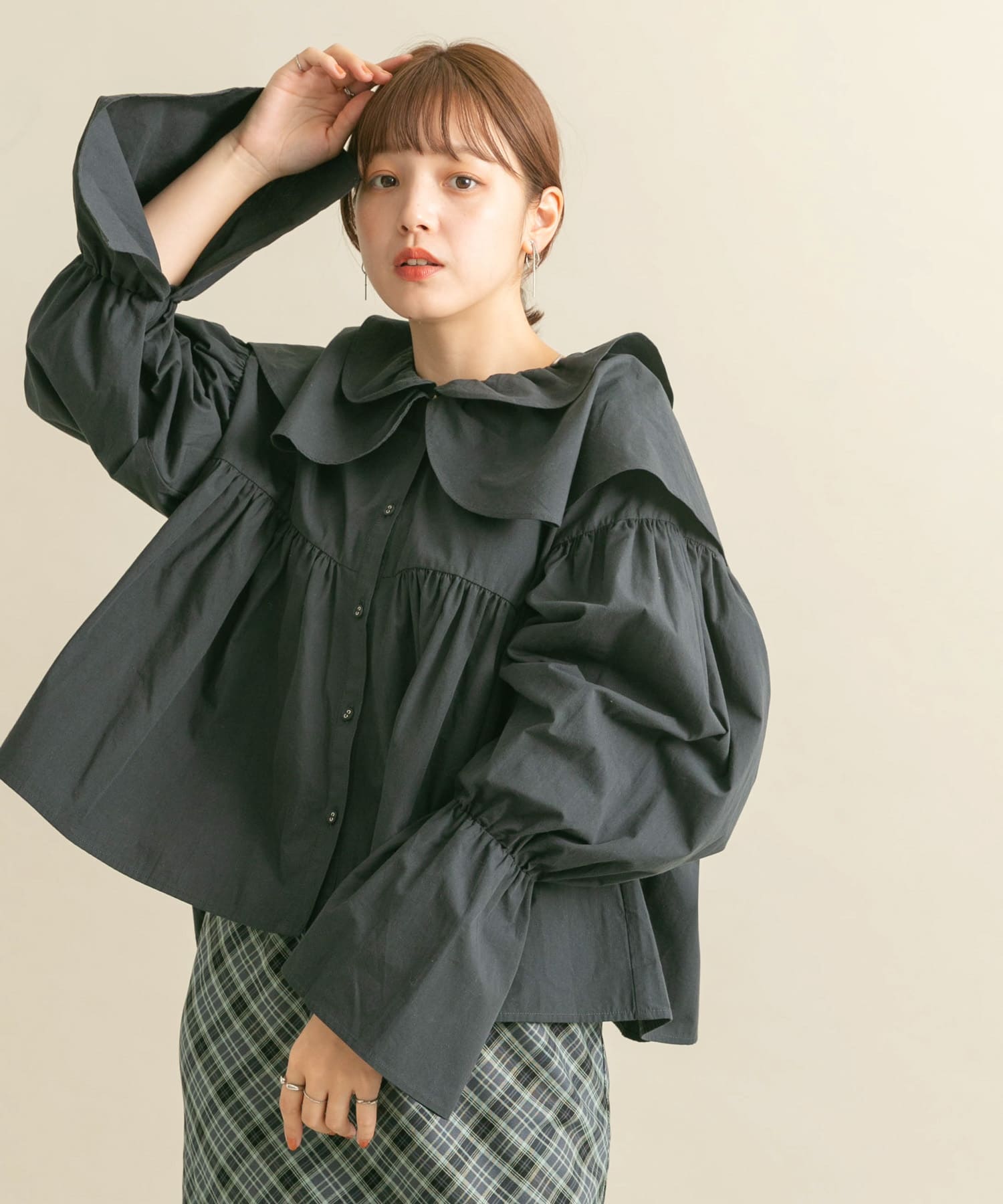 身長：160cm サイズ：one