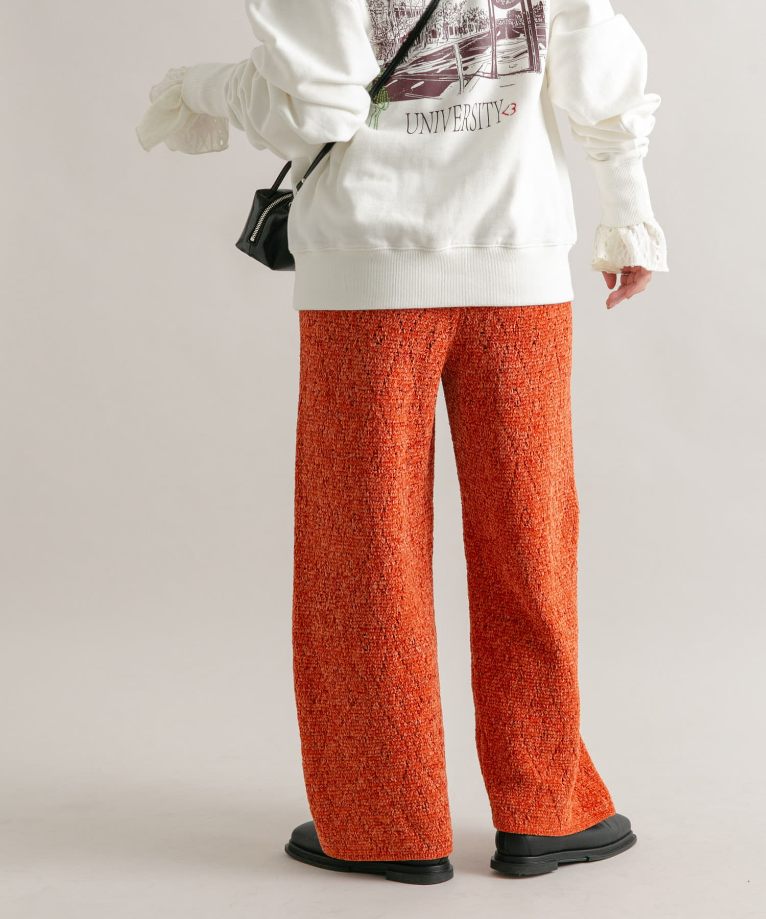 モールヤーンニットパンツ ORANGE one