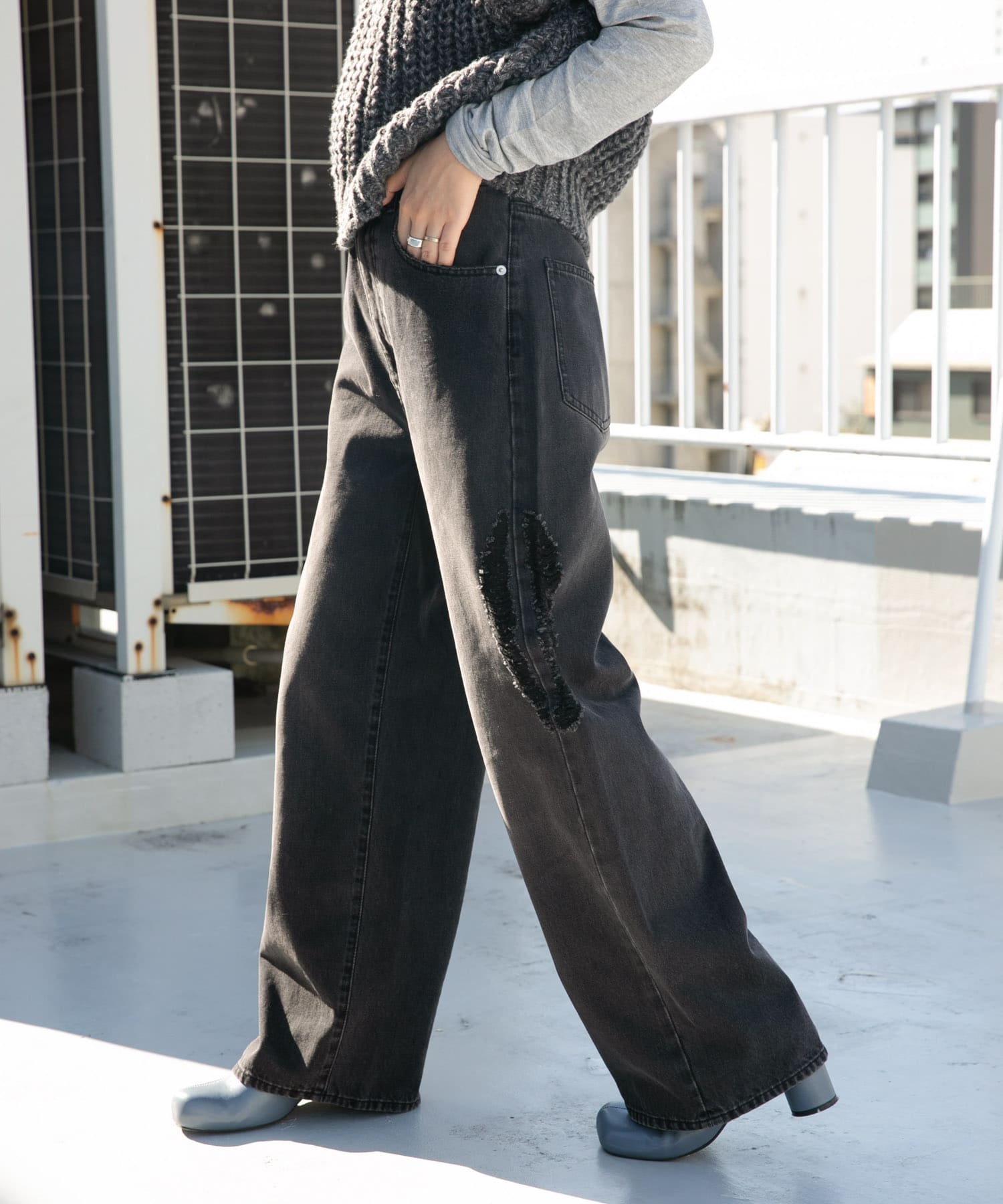 『低身長向けも展開』ダメージウォッシングデニム