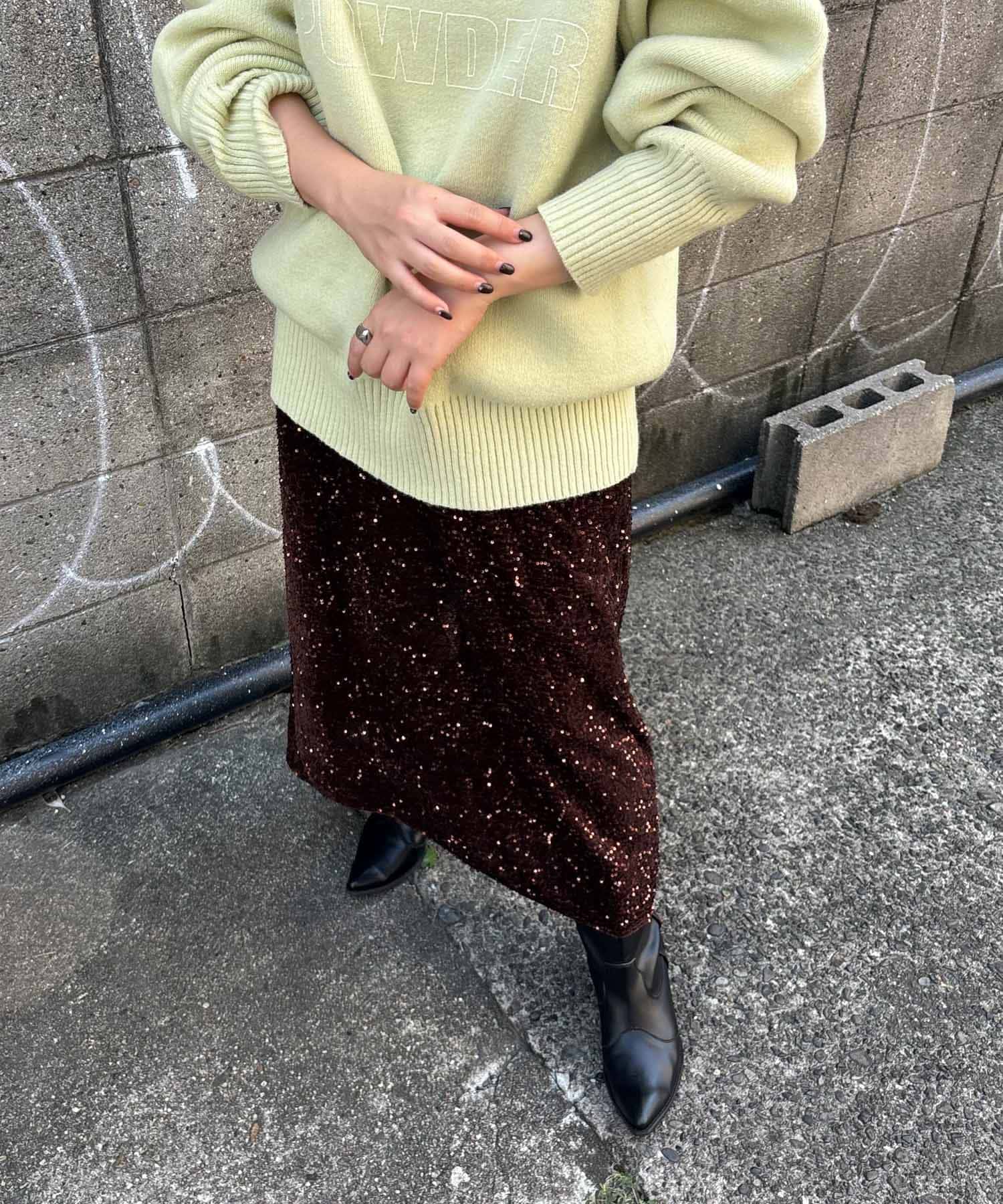 スパンコールスカート