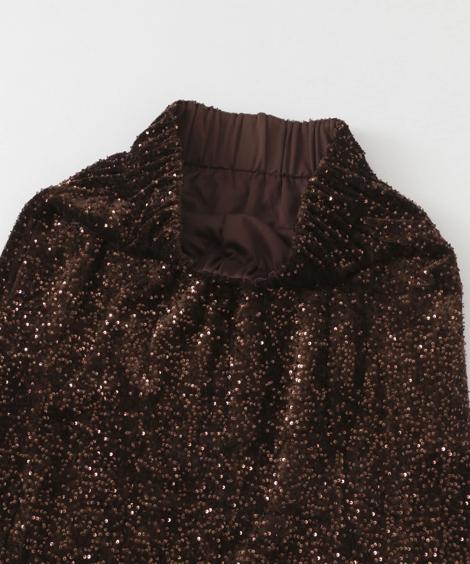 スパンコールスカート BROWN 36