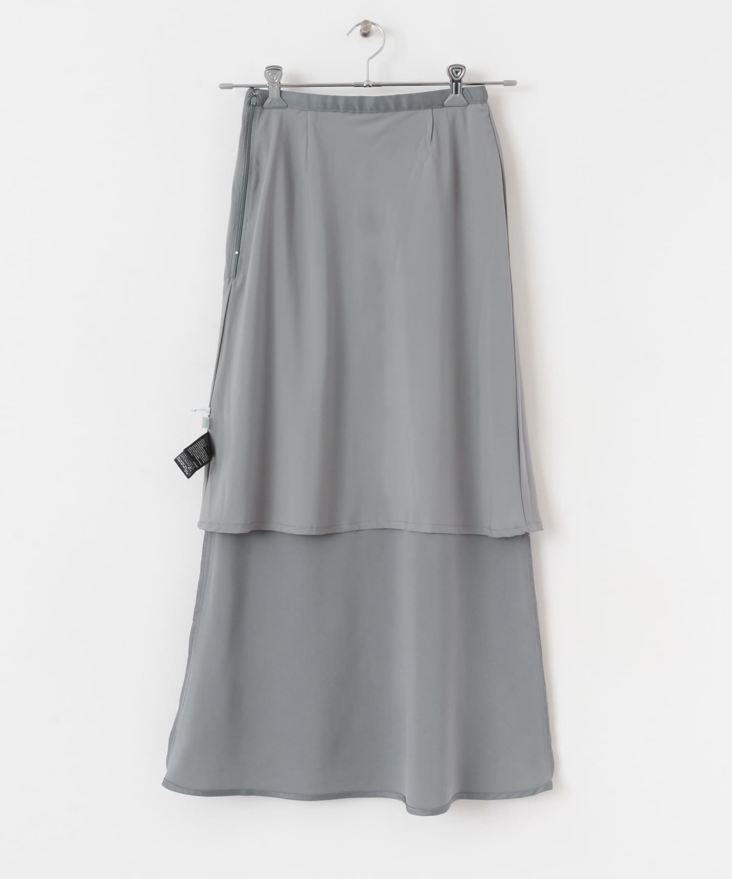 サテンバイアススカート GRAY one