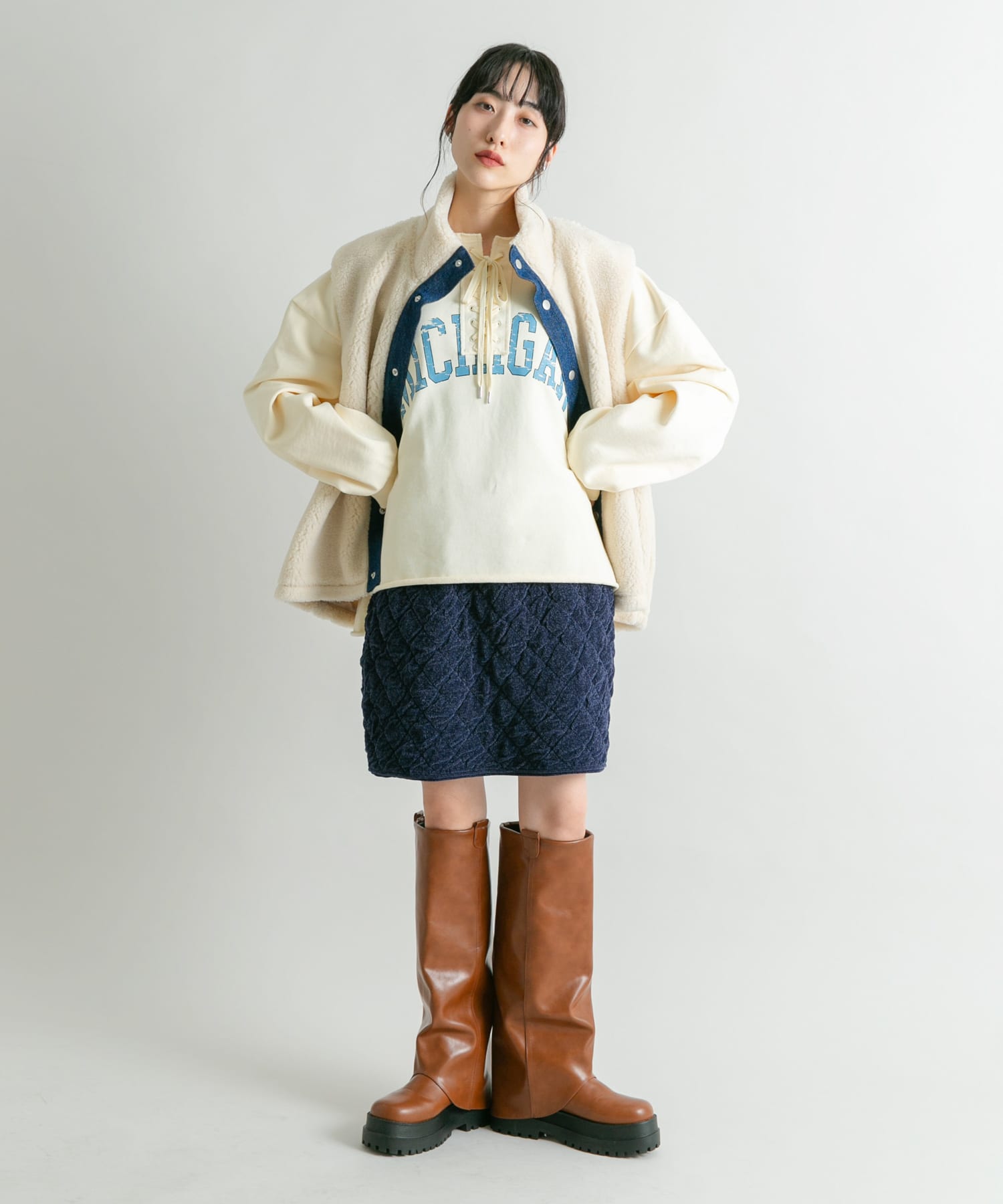 身長：160cm サイズ：one