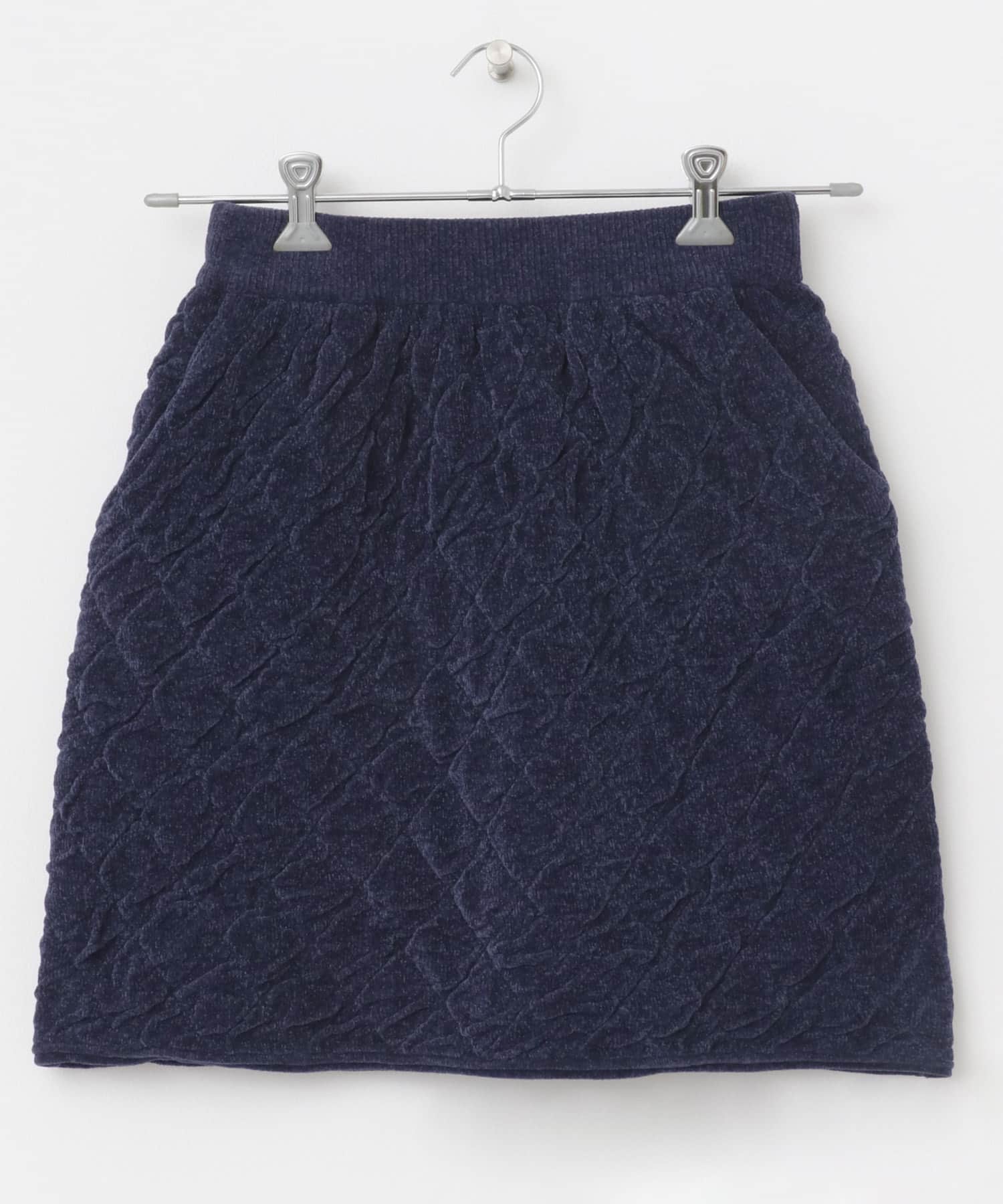 キルティングニットスカート NAVY one
