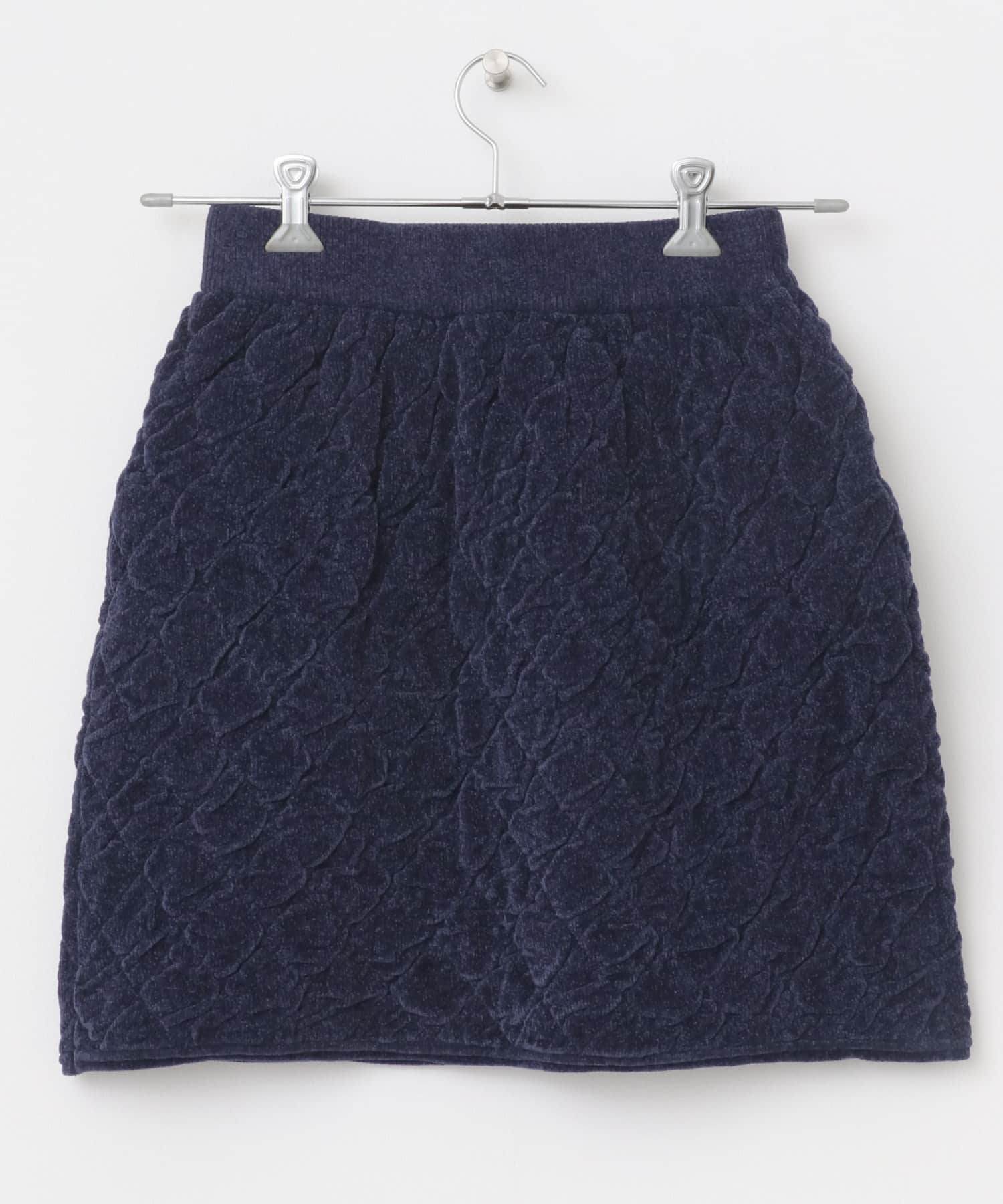 キルティングニットスカート NAVY one