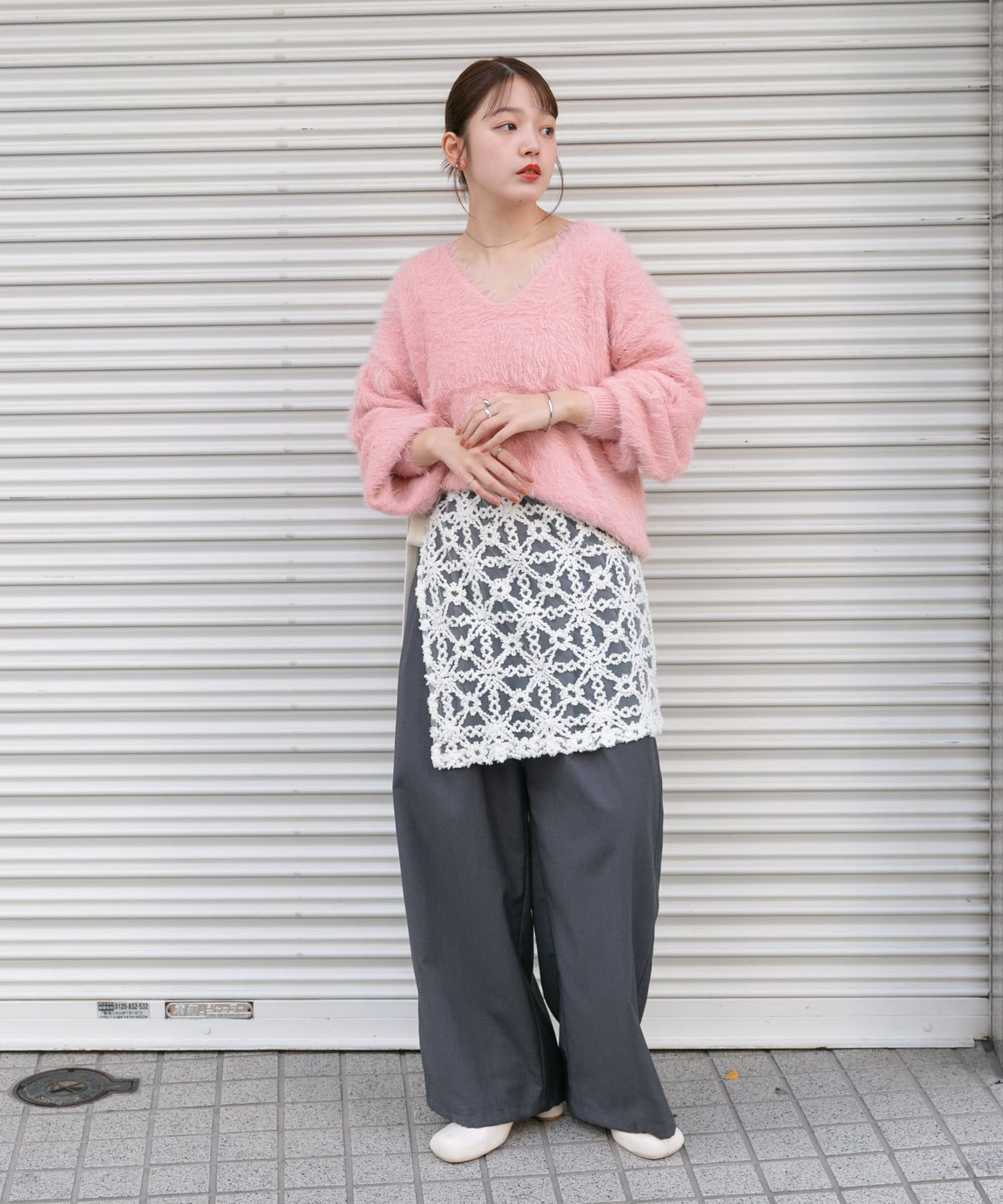 身長：160cm サイズ：one