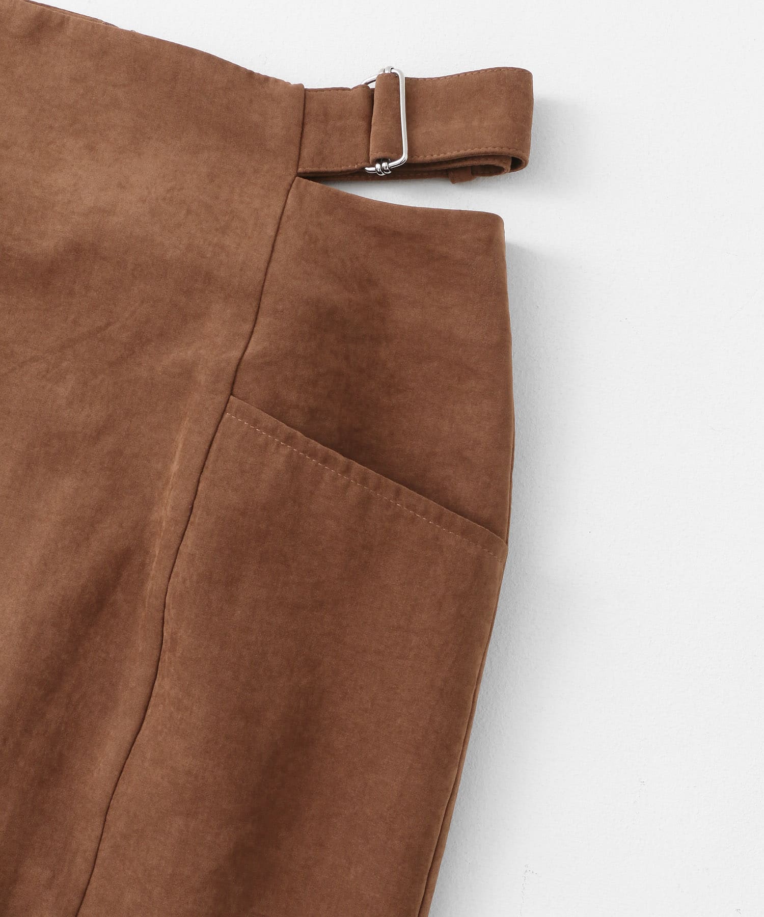 ウエストオープンIラインスカート BROWN one