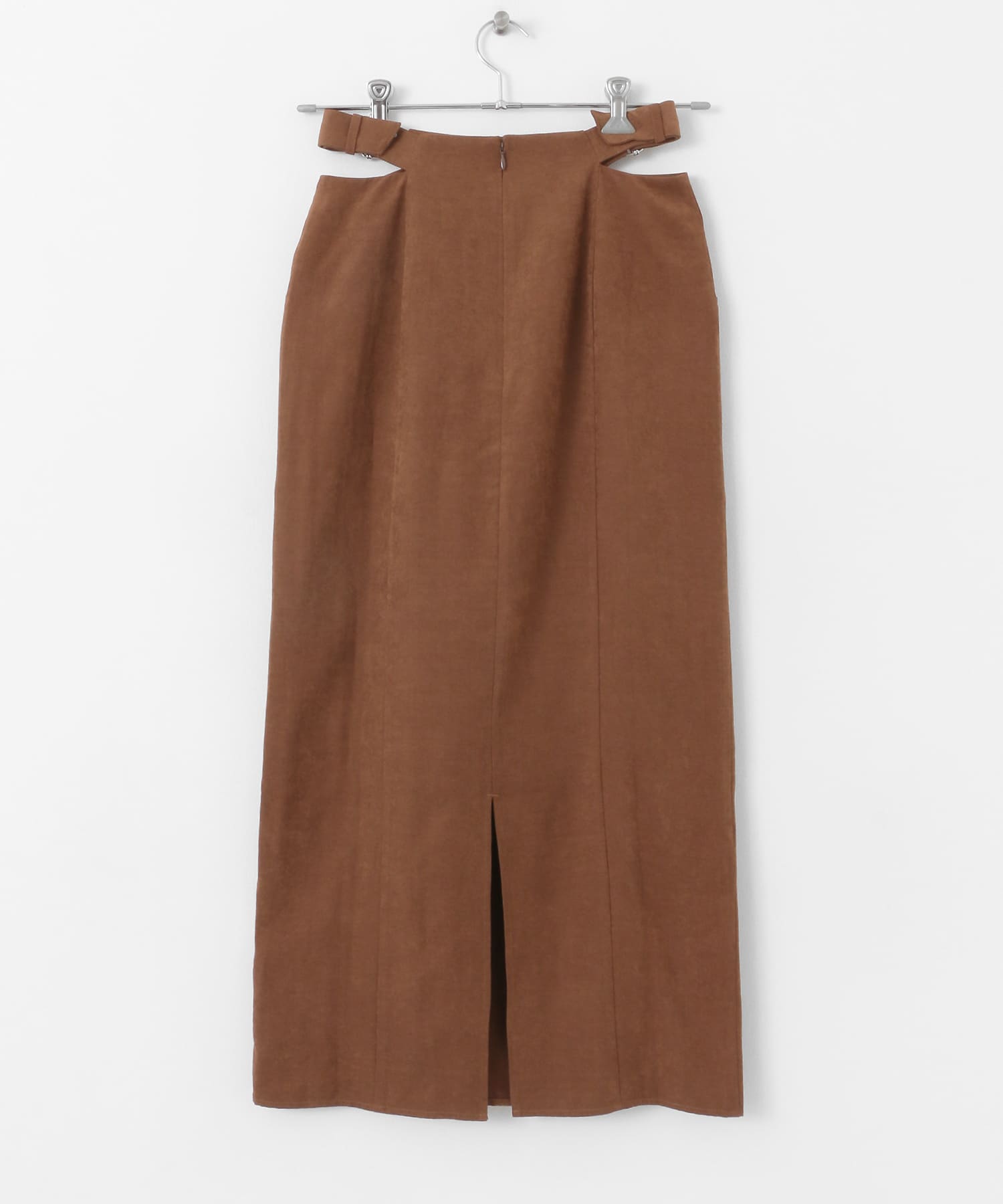 ウエストオープンIラインスカート BROWN one