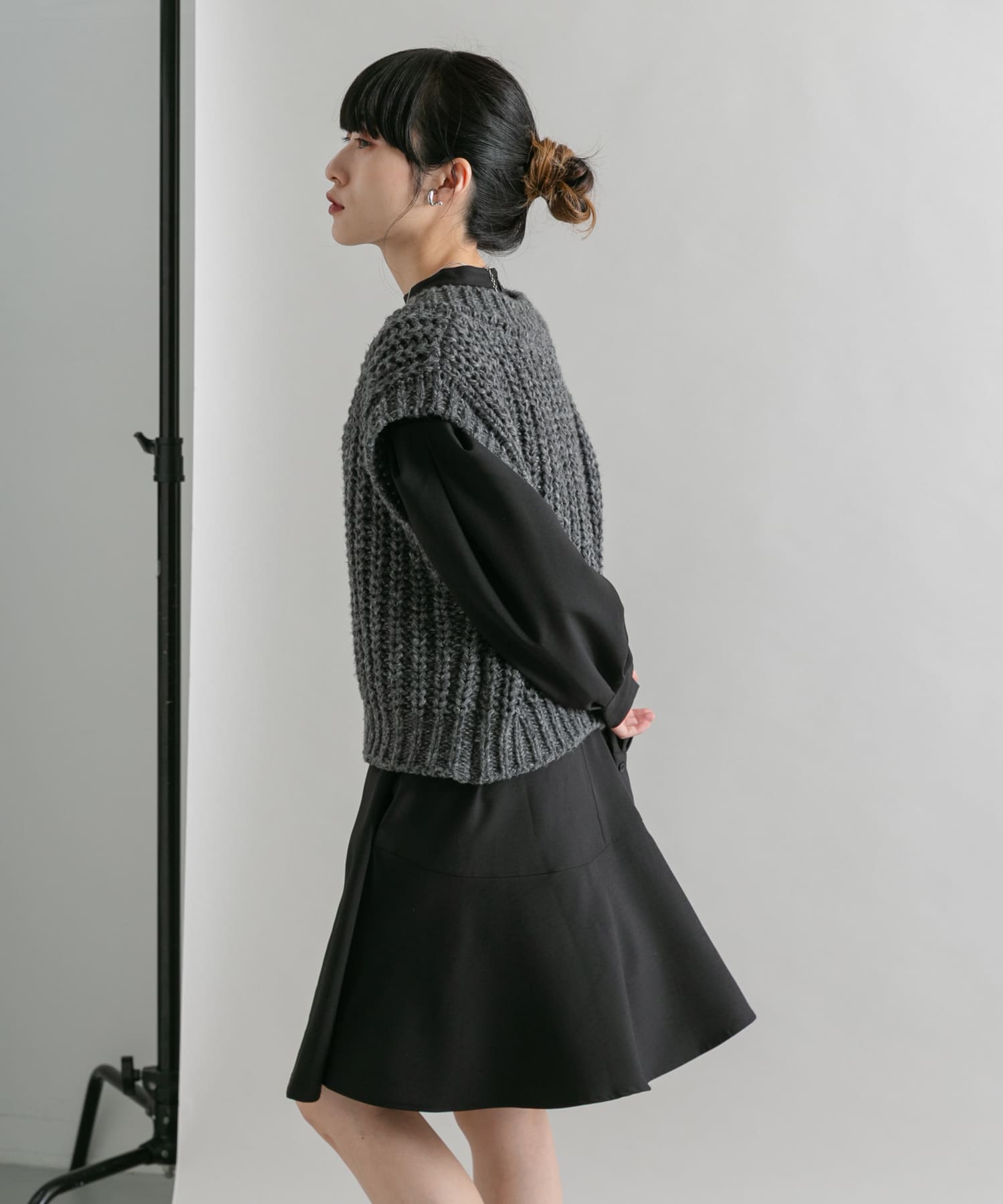 タックスリーブミニワンピース(one BLACK): ワンピース｜URBAN