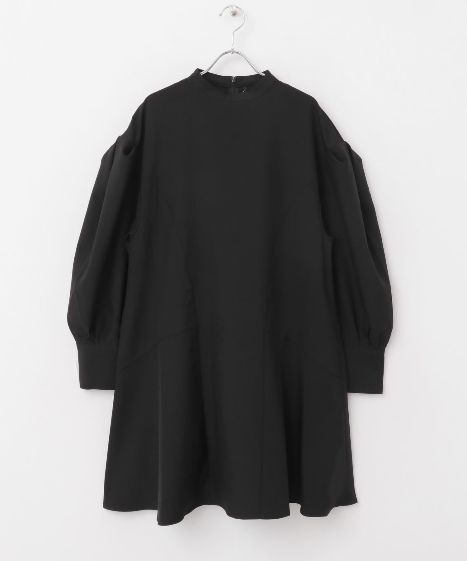 タックスリーブミニワンピース BLACK one