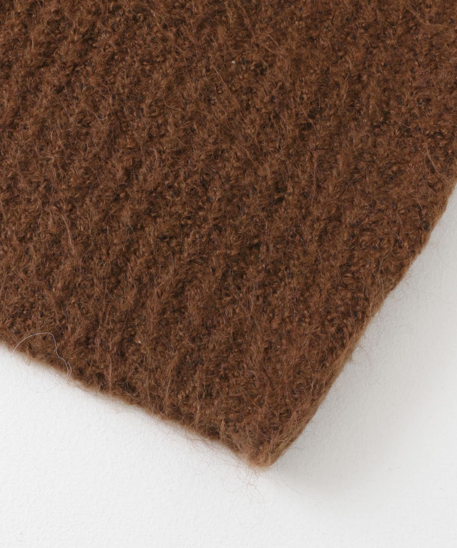 ボリュームニットミニワンピース BROWN one