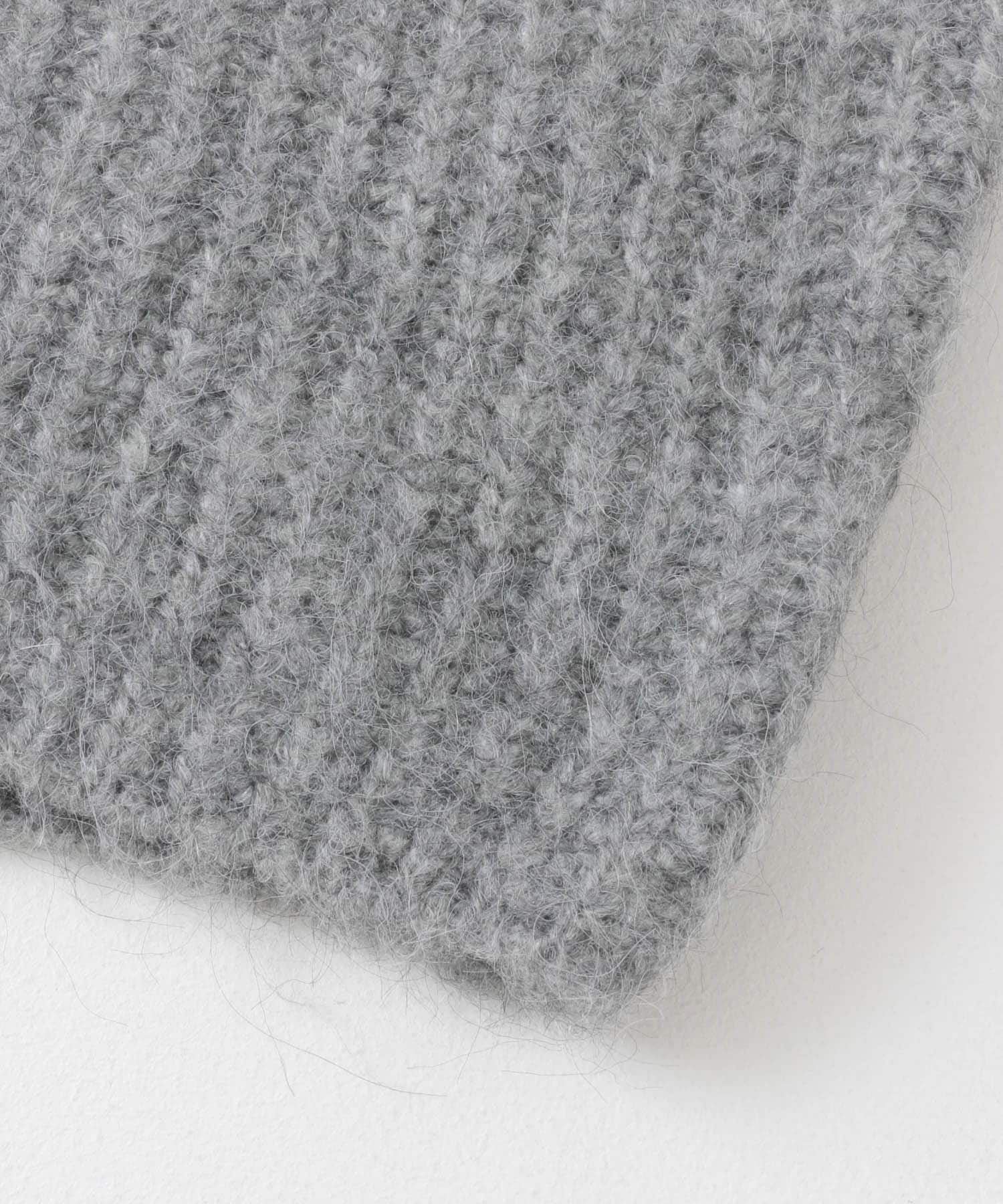 ボリュームニットミニワンピース GRAY one