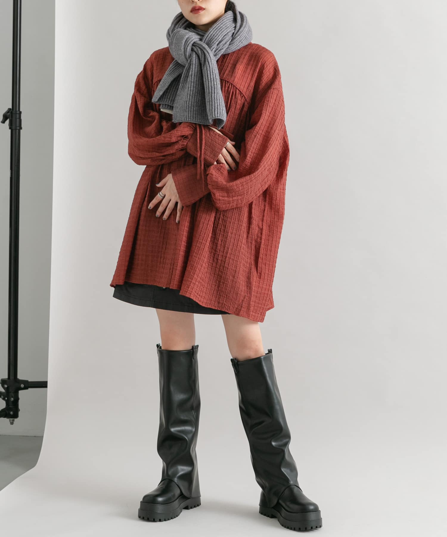 身長：160cm サイズ：one