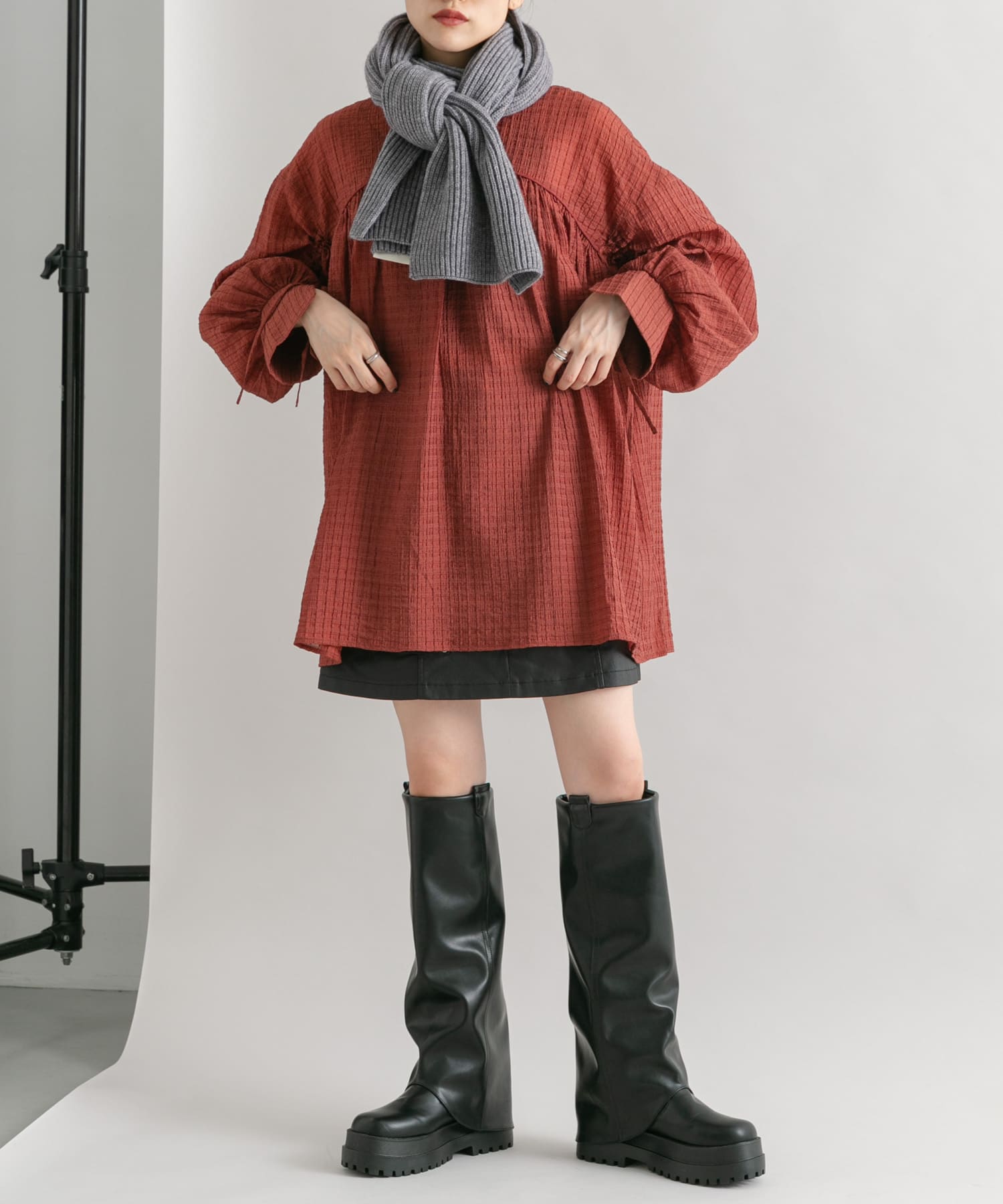 身長：160cm サイズ：one