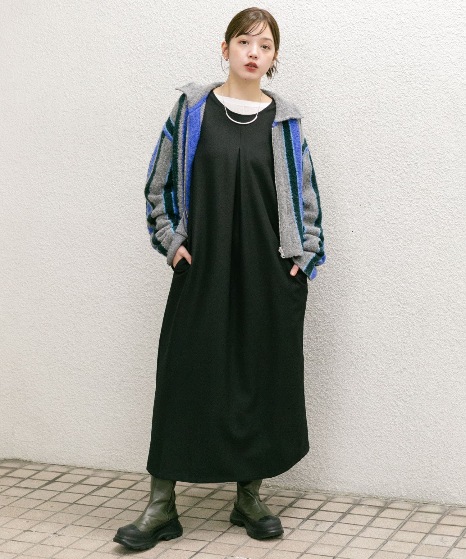『2サイズ展開』BACKクロスジャンパースカート