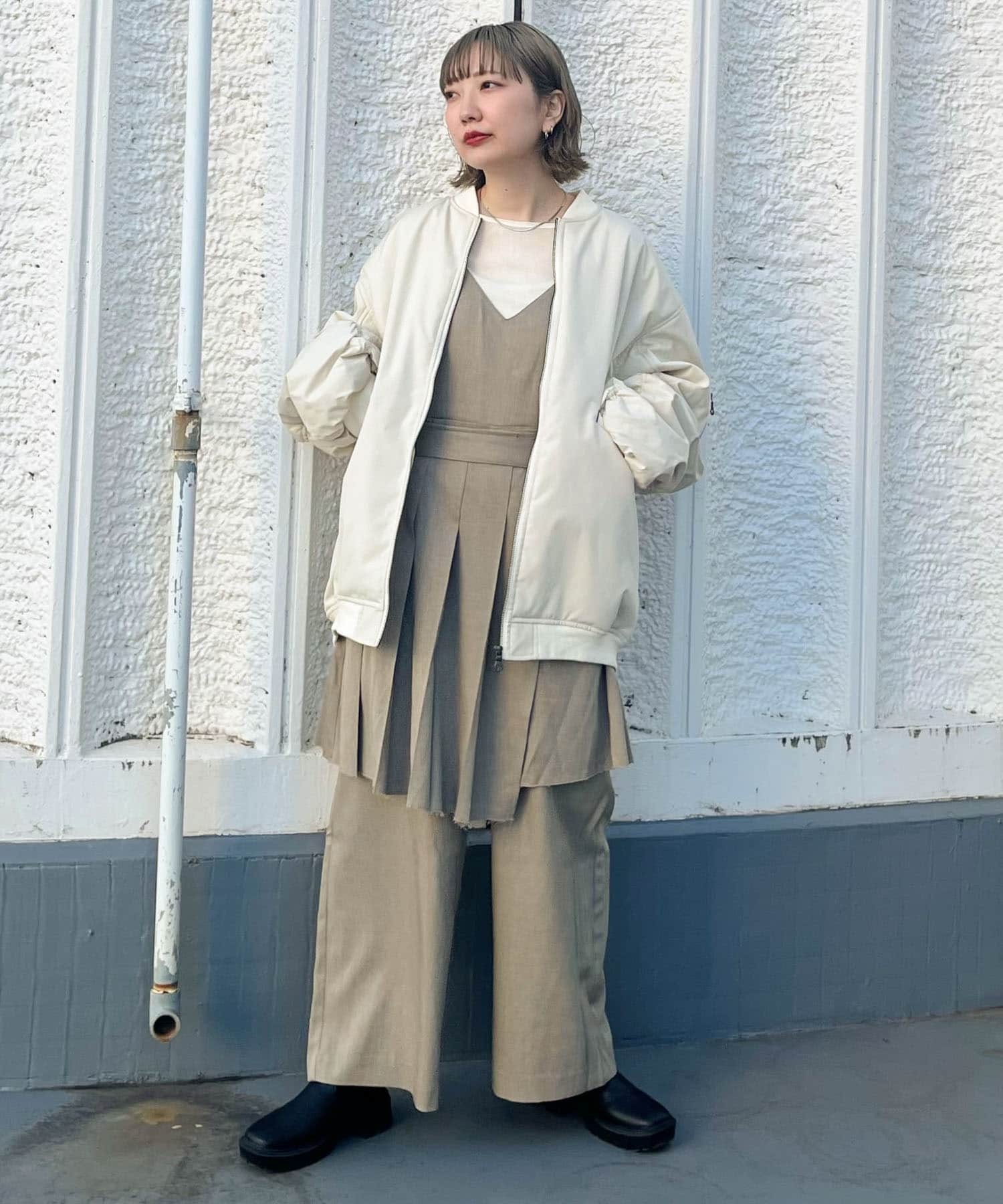 プリーツスカートSETサロペット