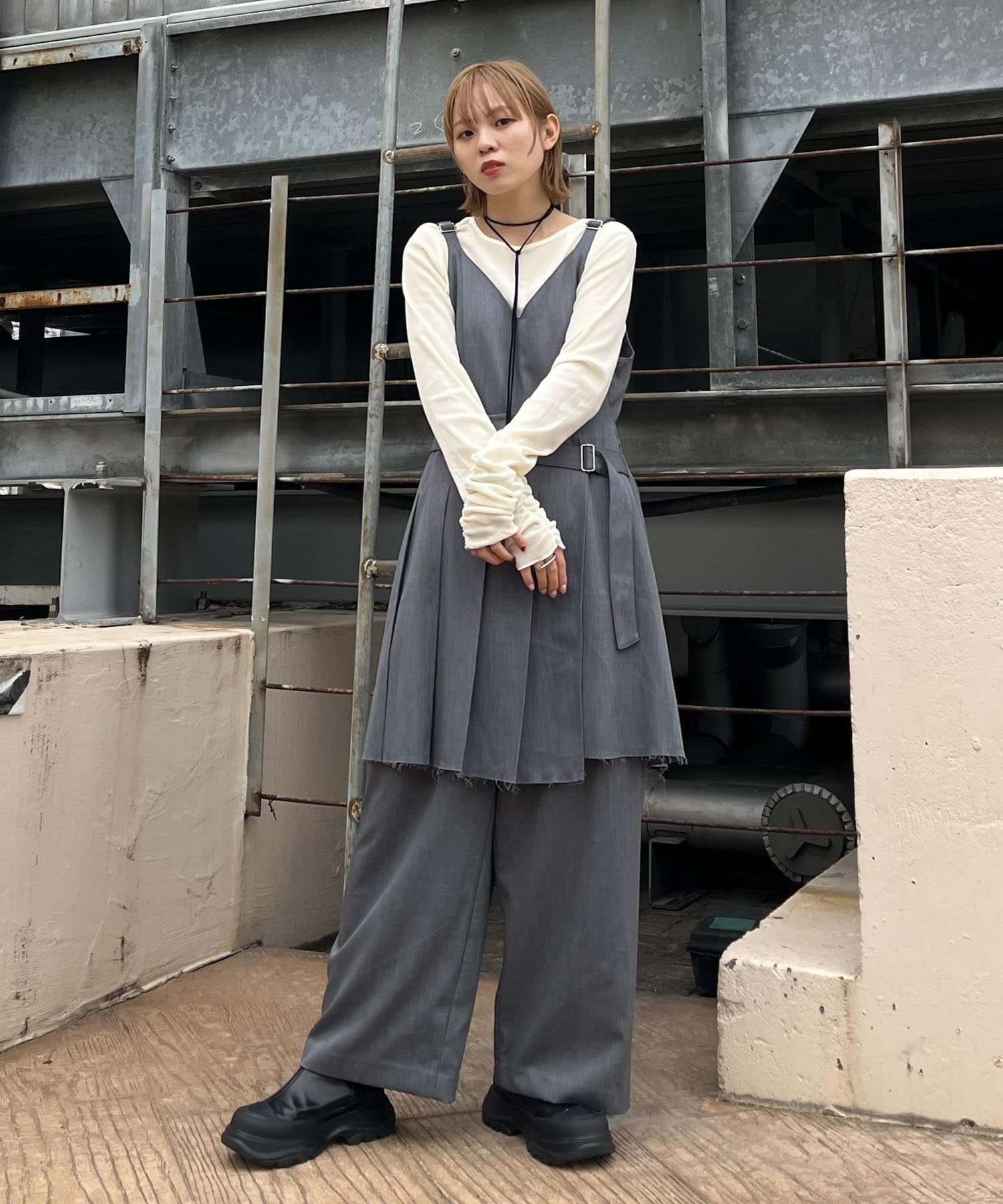 プリーツスカートSETサロペット(36 GRAY): ボトム｜URBAN RESEARCH公式