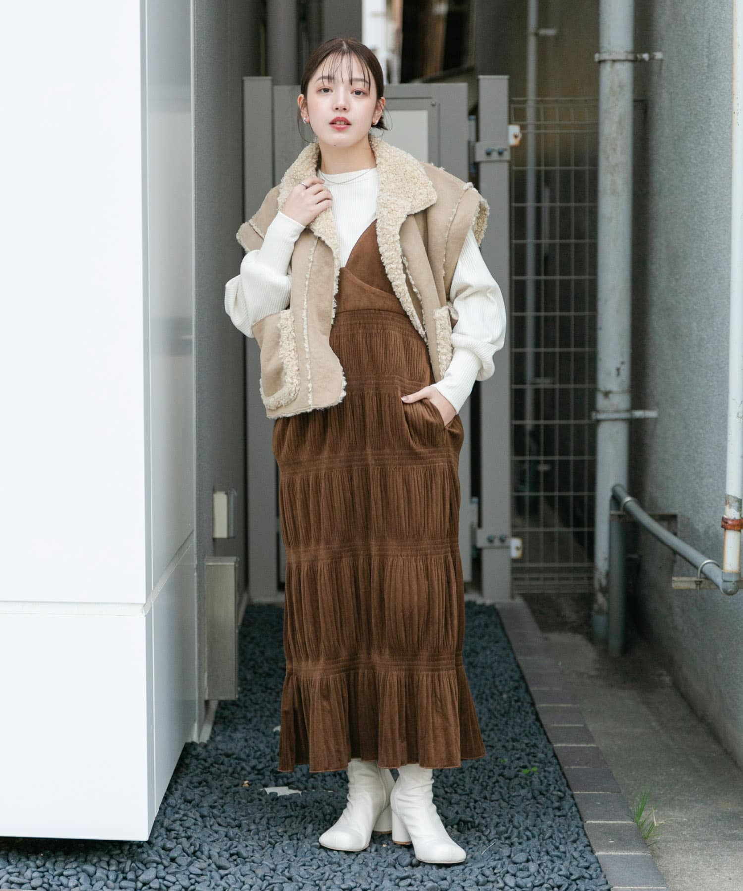 身長：160cm サイズ：one