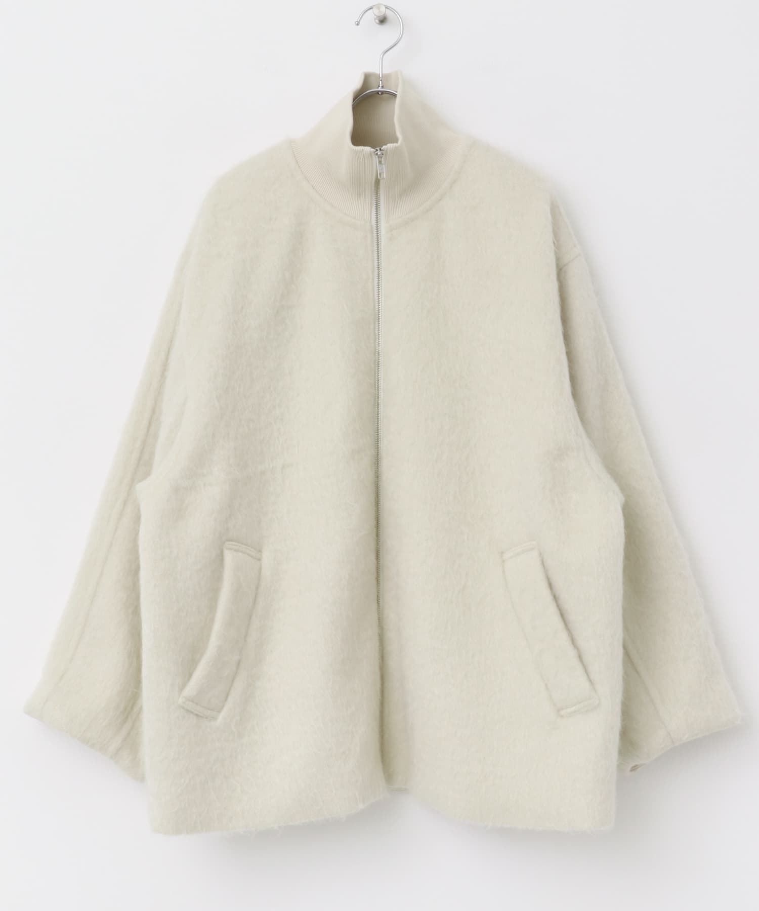 ハイネックシャギーコート IVORY one