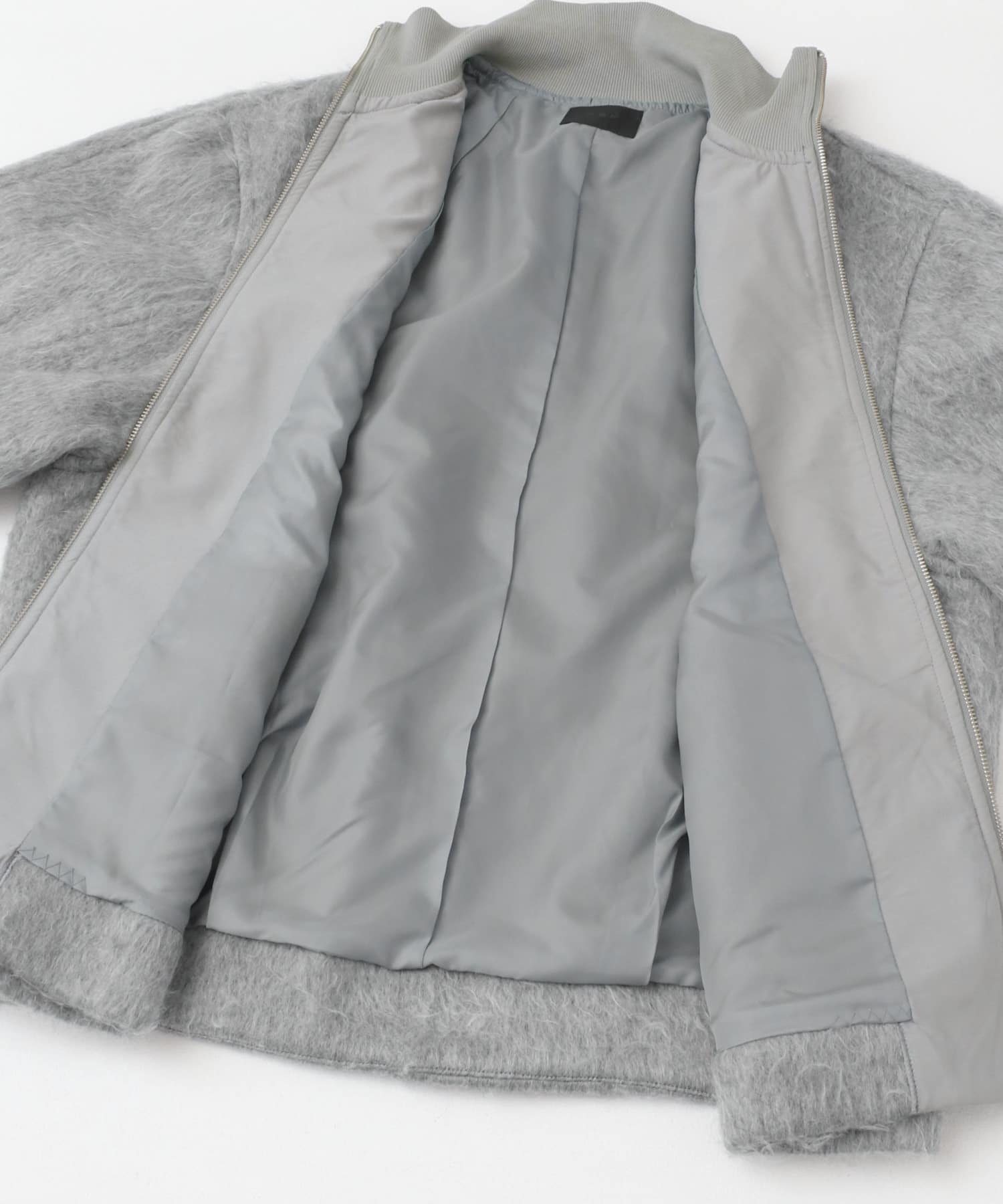 ハイネックシャギーコート GRAY one