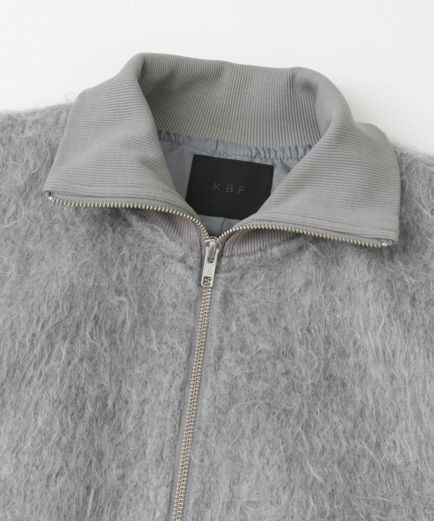 ハイネックシャギーコート GRAY one