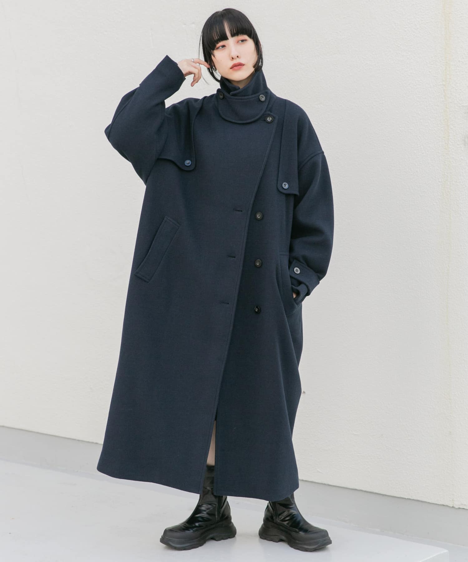 『2サイズ展開』コクーンロングコート