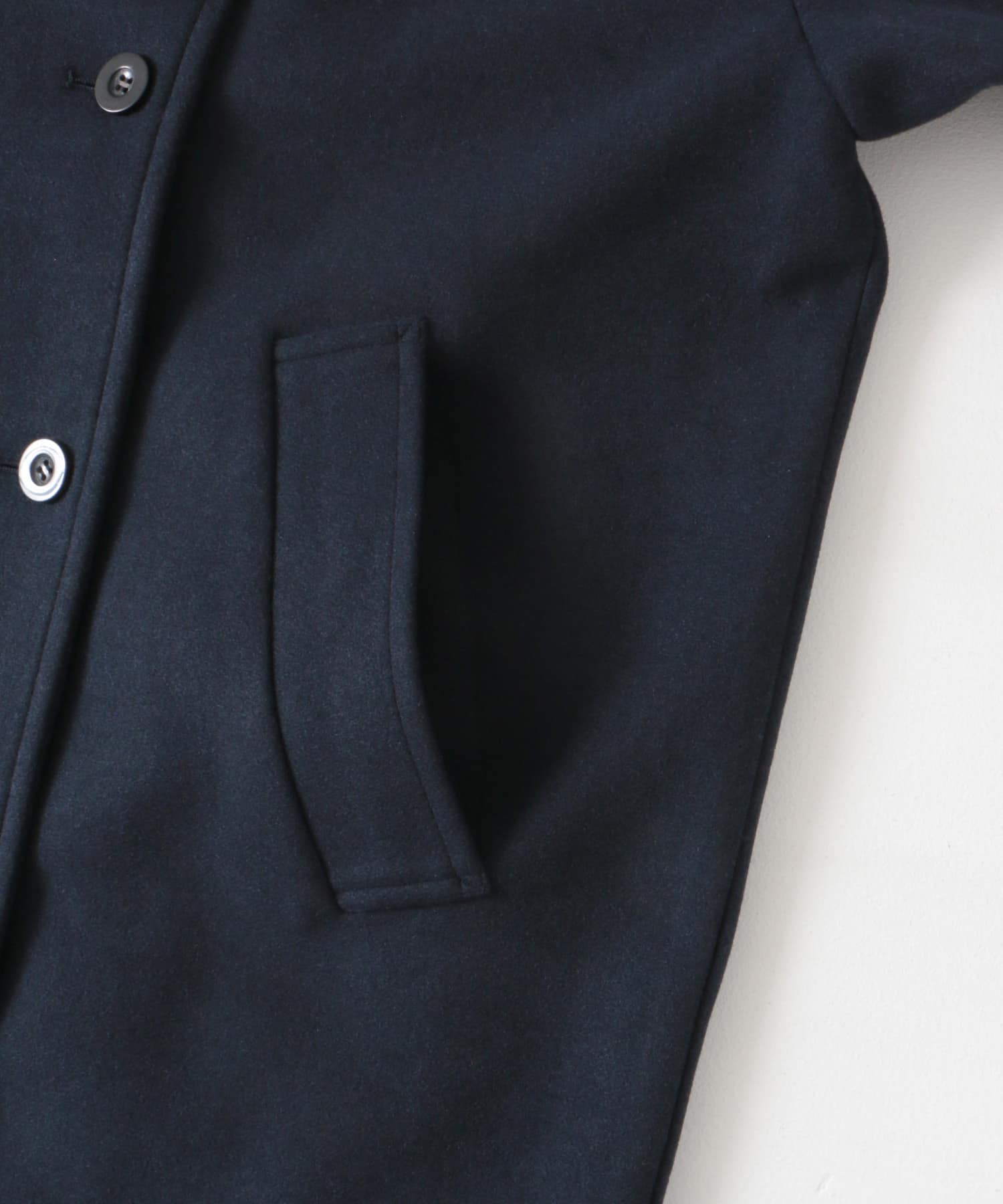 『2サイズ展開』コクーンロングコート NAVY 36