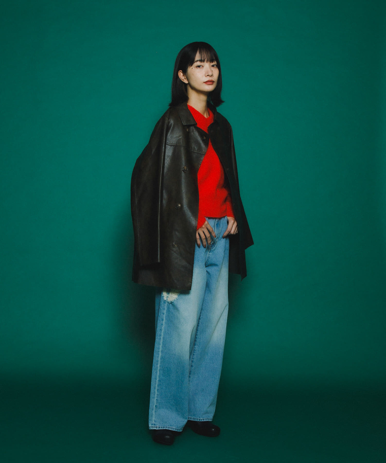 身長：159cm サイズ：one