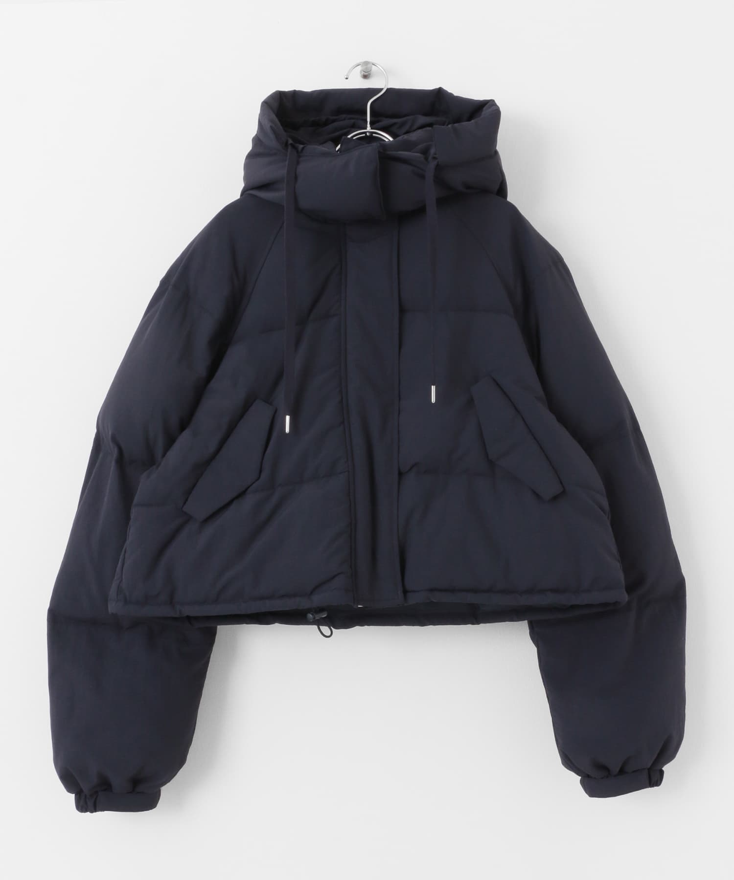 ショート中綿フードジャケット NAVY one