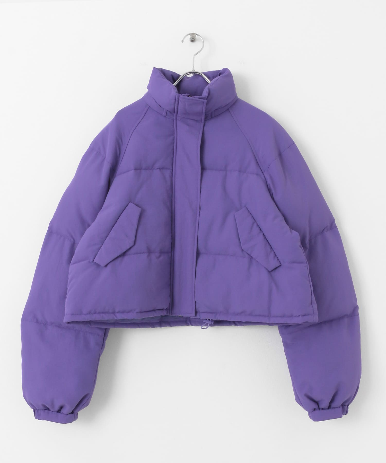 ショート中綿フードジャケット PURPLE one